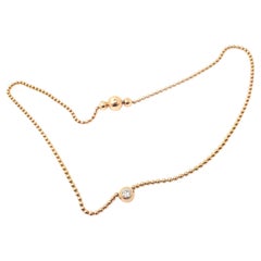 Cartier Draperie De Decollate Diamond Yellow Gold Chain Necklace