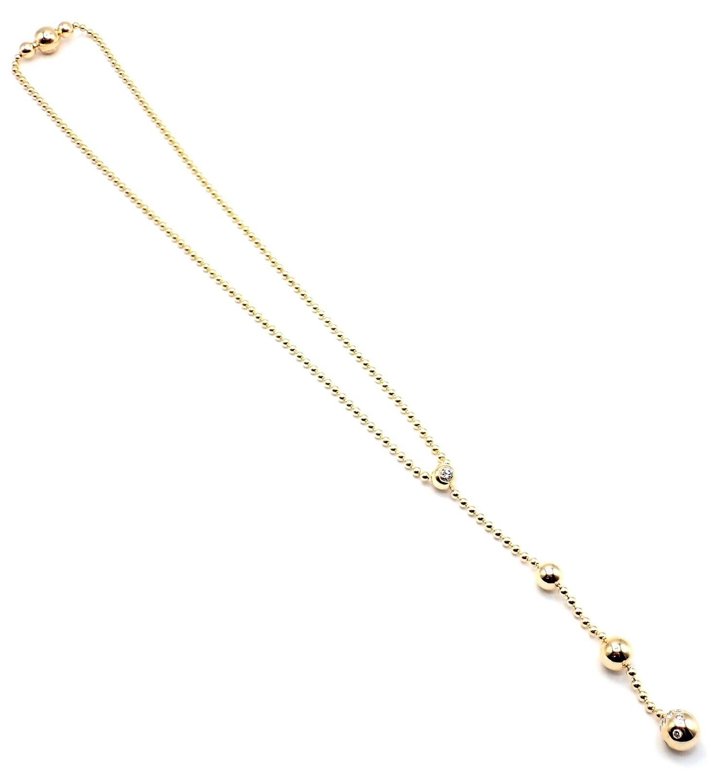 Cartier Draperie de Decollate Diamond Yellow Gold Single Drop Necklace For Sale 3