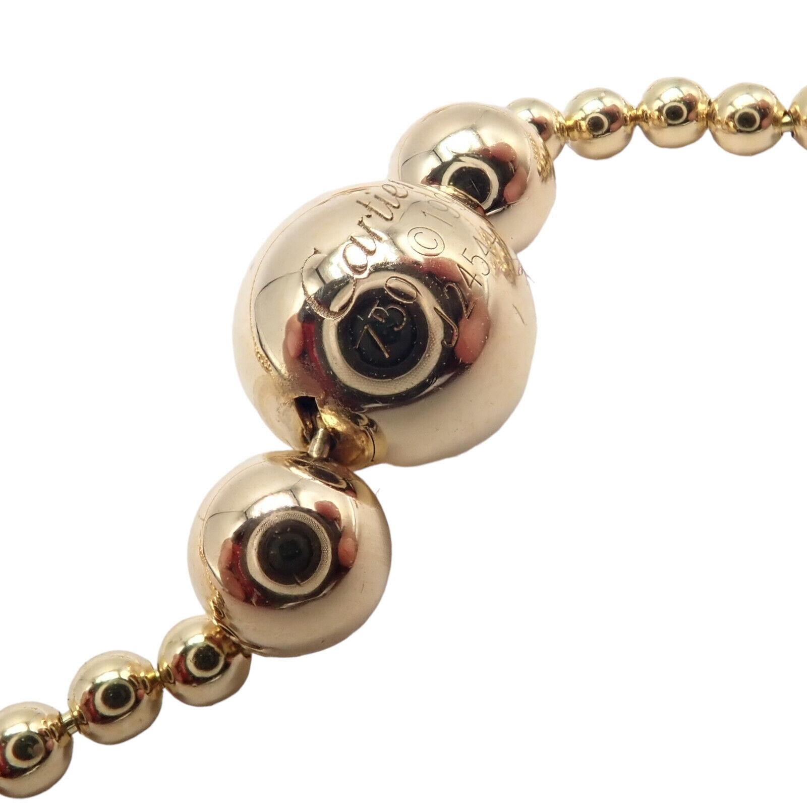 Cartier, collier Draperie de Decollate à une seule goutte en or jaune et diamants en vente 5