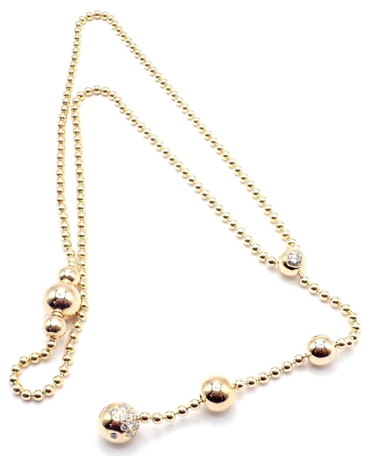 Cartier Draperie de Decollate Diamond Yellow Gold Single Drop Necklace For Sale 4