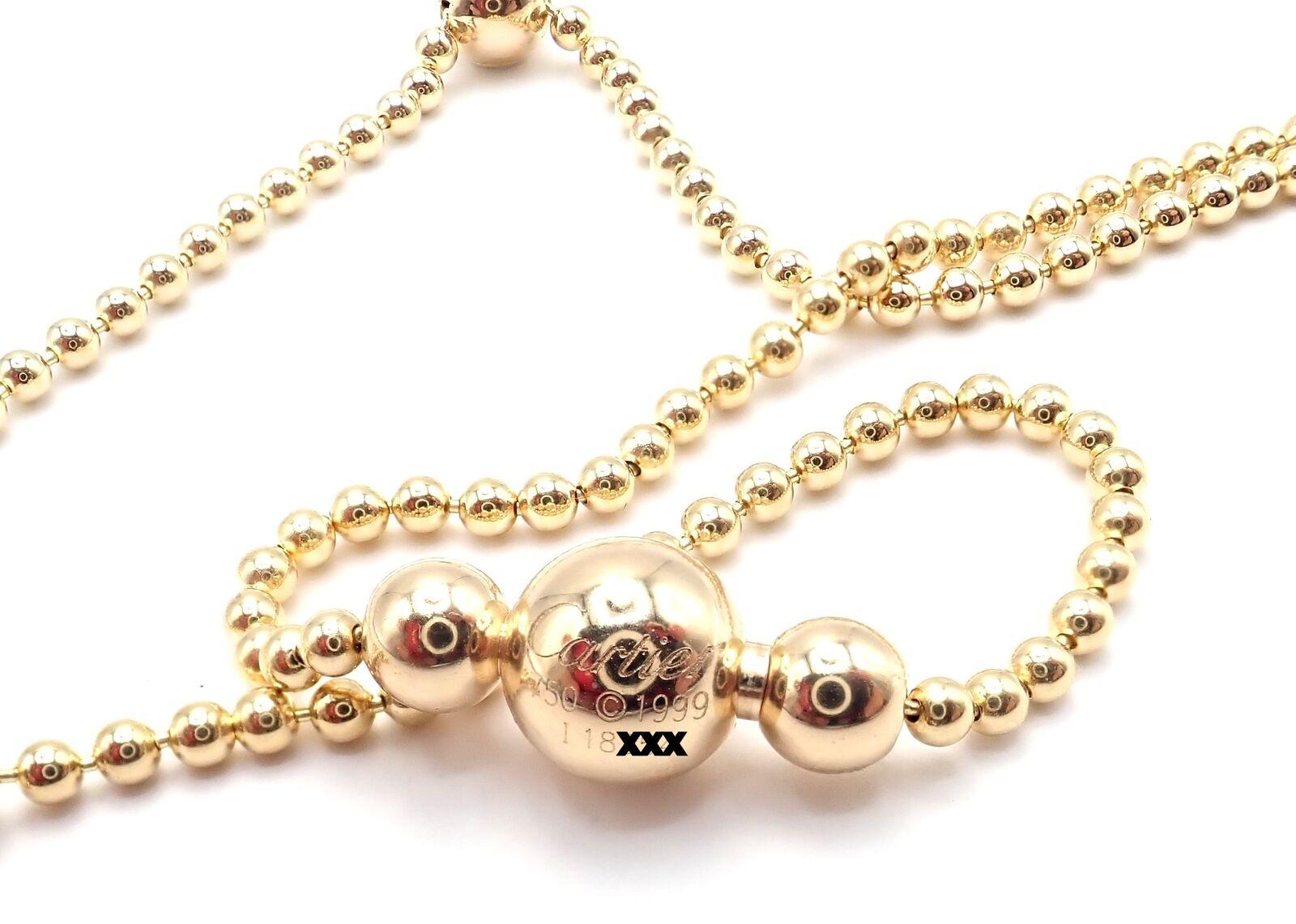 Cartier Draperie de Decollate Diamond Yellow Gold Single Drop Necklace For Sale 5