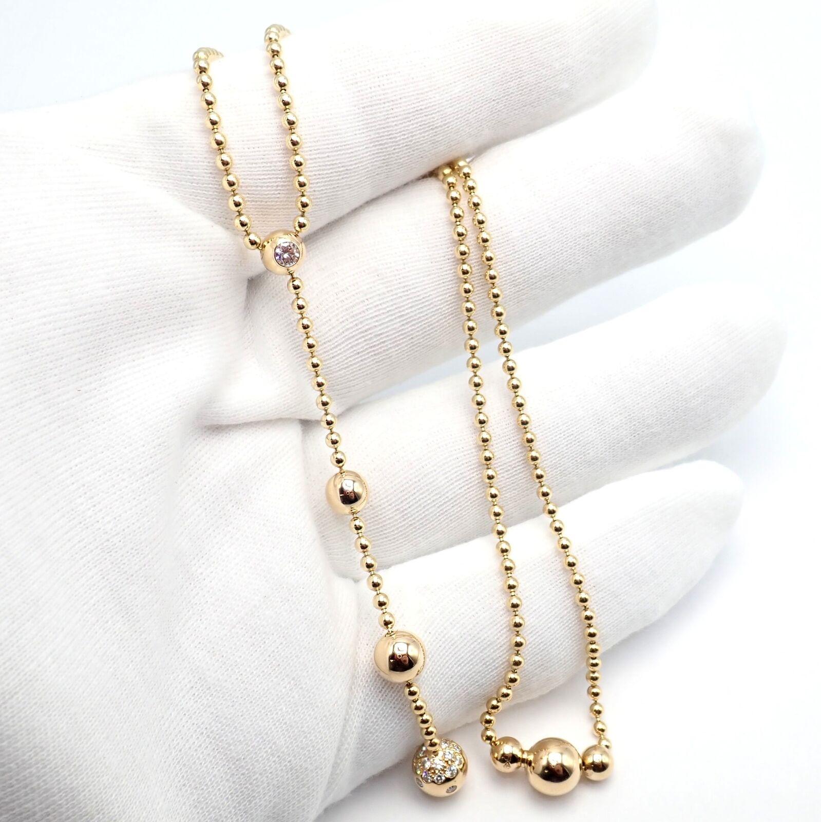 Cartier, collier Draperie de Decollate à une seule goutte en or jaune et diamants Excellent état - En vente à Holland, PA