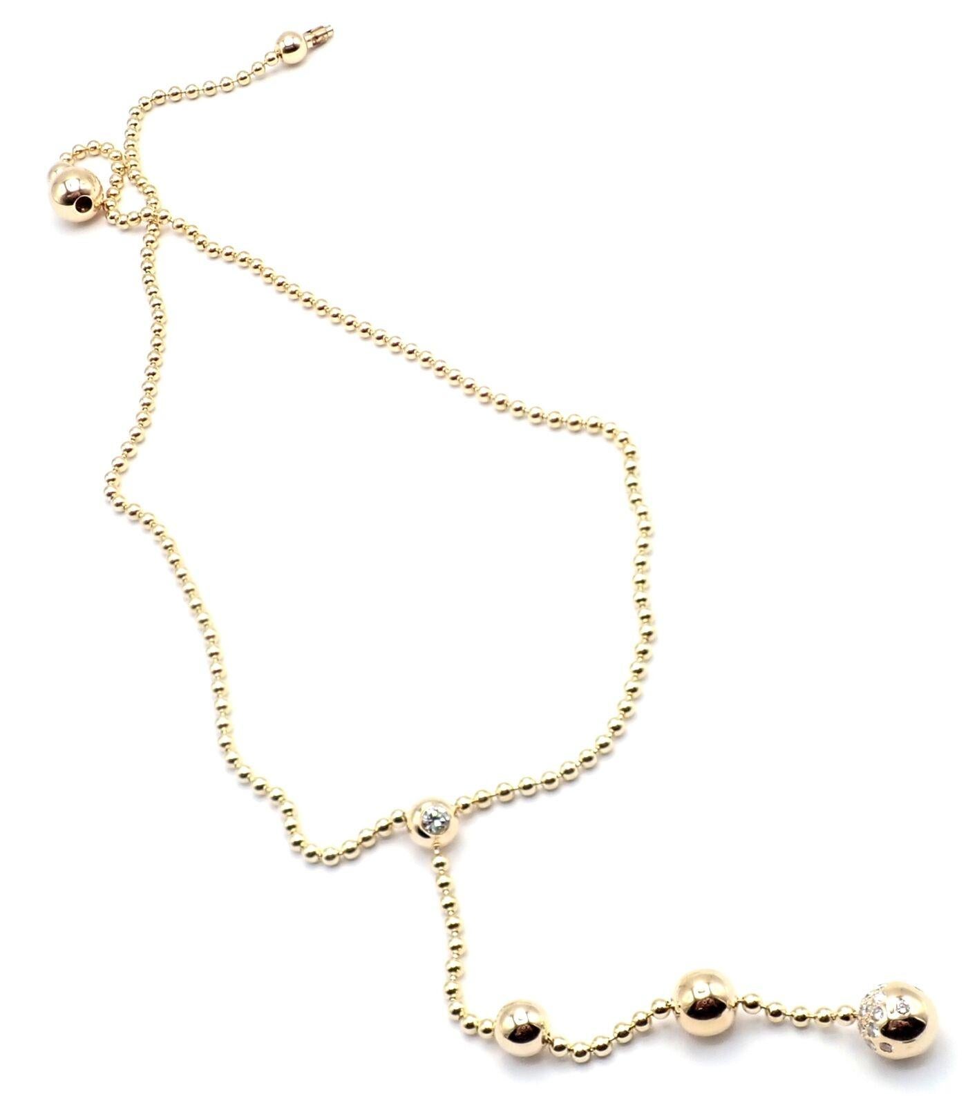 Cartier Draperie de Decollate Diamond Yellow Gold Single Drop Necklace For Sale 1