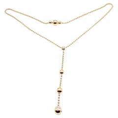Cartier Draperie de Decollate Diamond Yellow Gold Single Drop Necklace