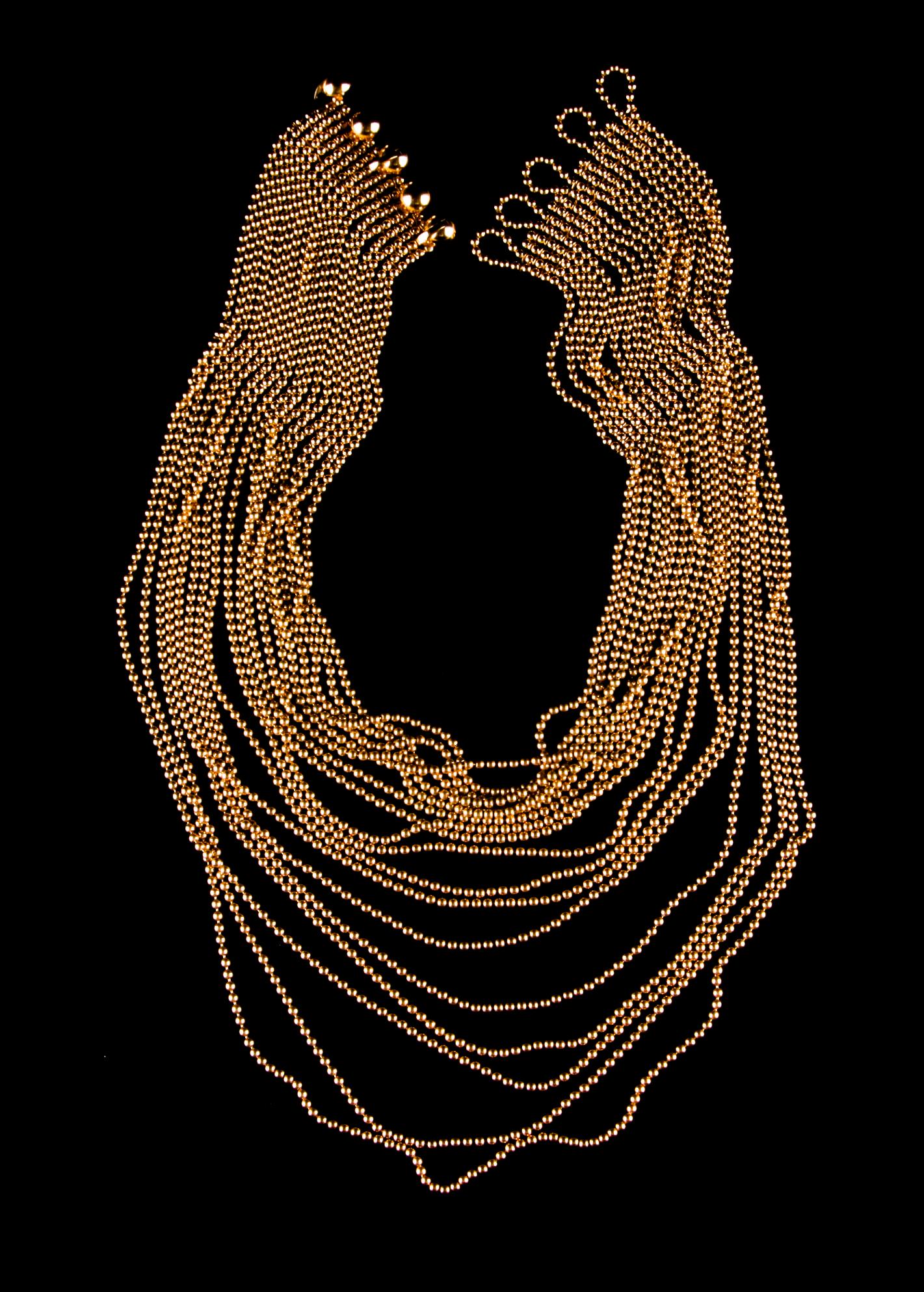 Cartier Draperie de Decollete 18 Karat Yellow Gold Vintage Necklace 18 Rows 1