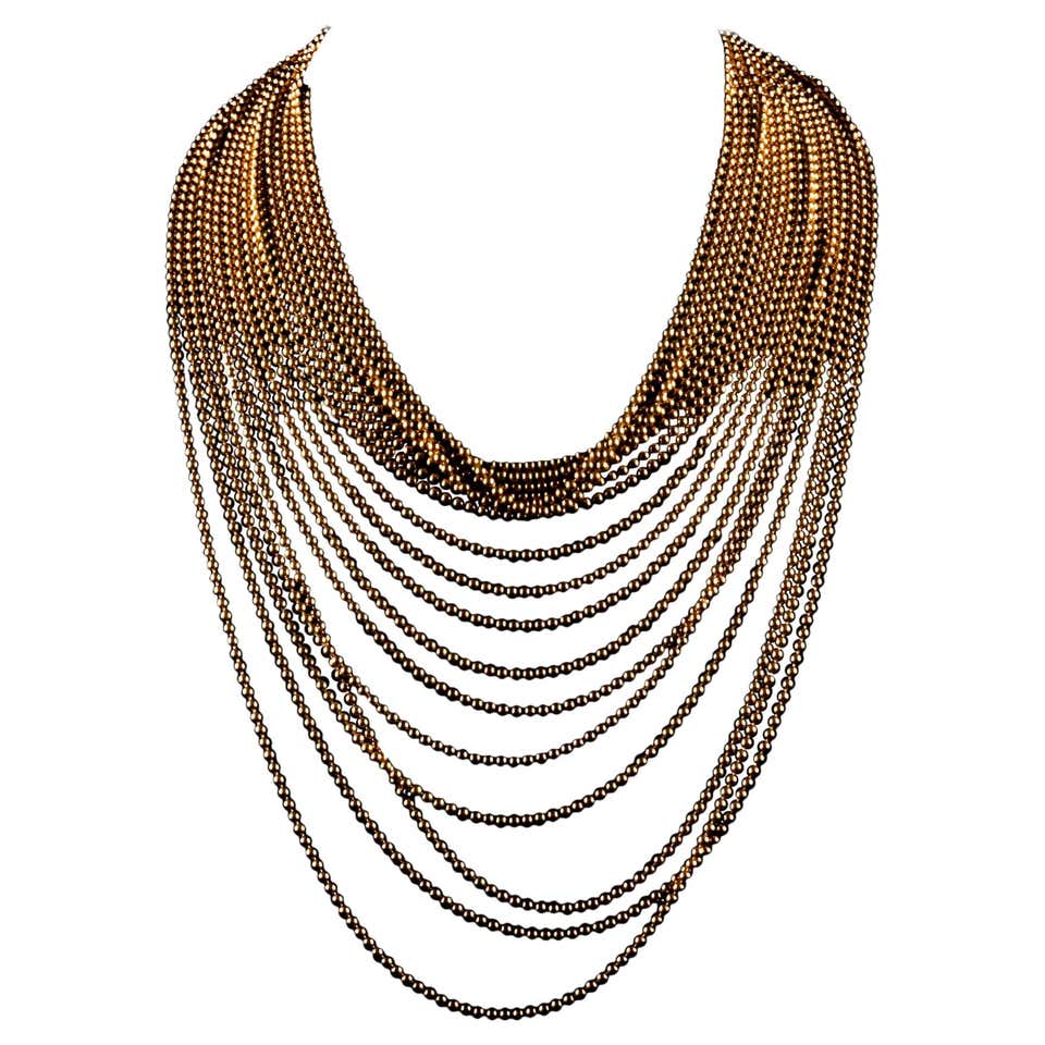 Cartier 18 Karat Yellow Gold Panthère De Pendant on a Silk String ...