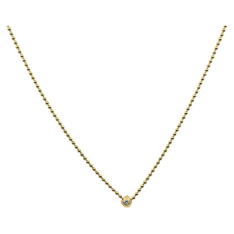 Cartier Draperie De Décolleté Collier en or 18k à perles et diamants solitaires
