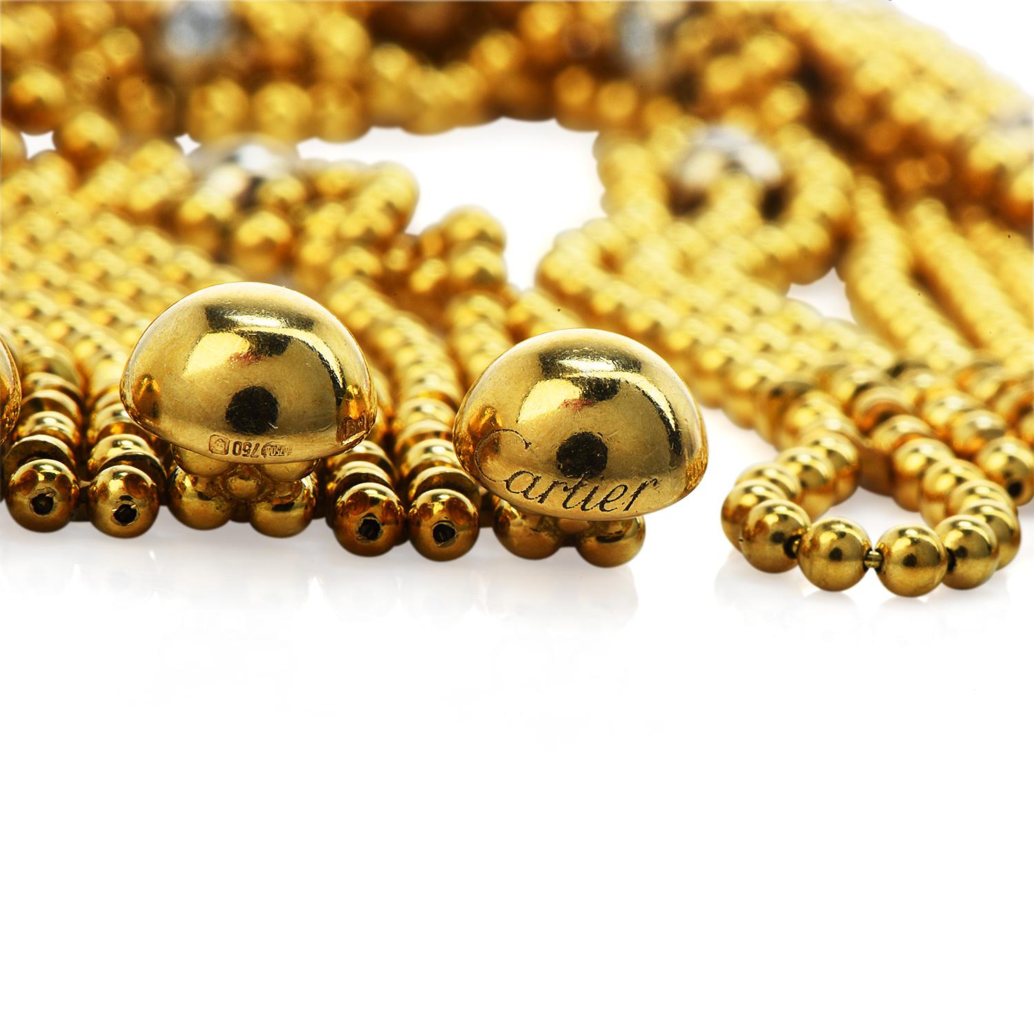 cartier gold bead bracelet