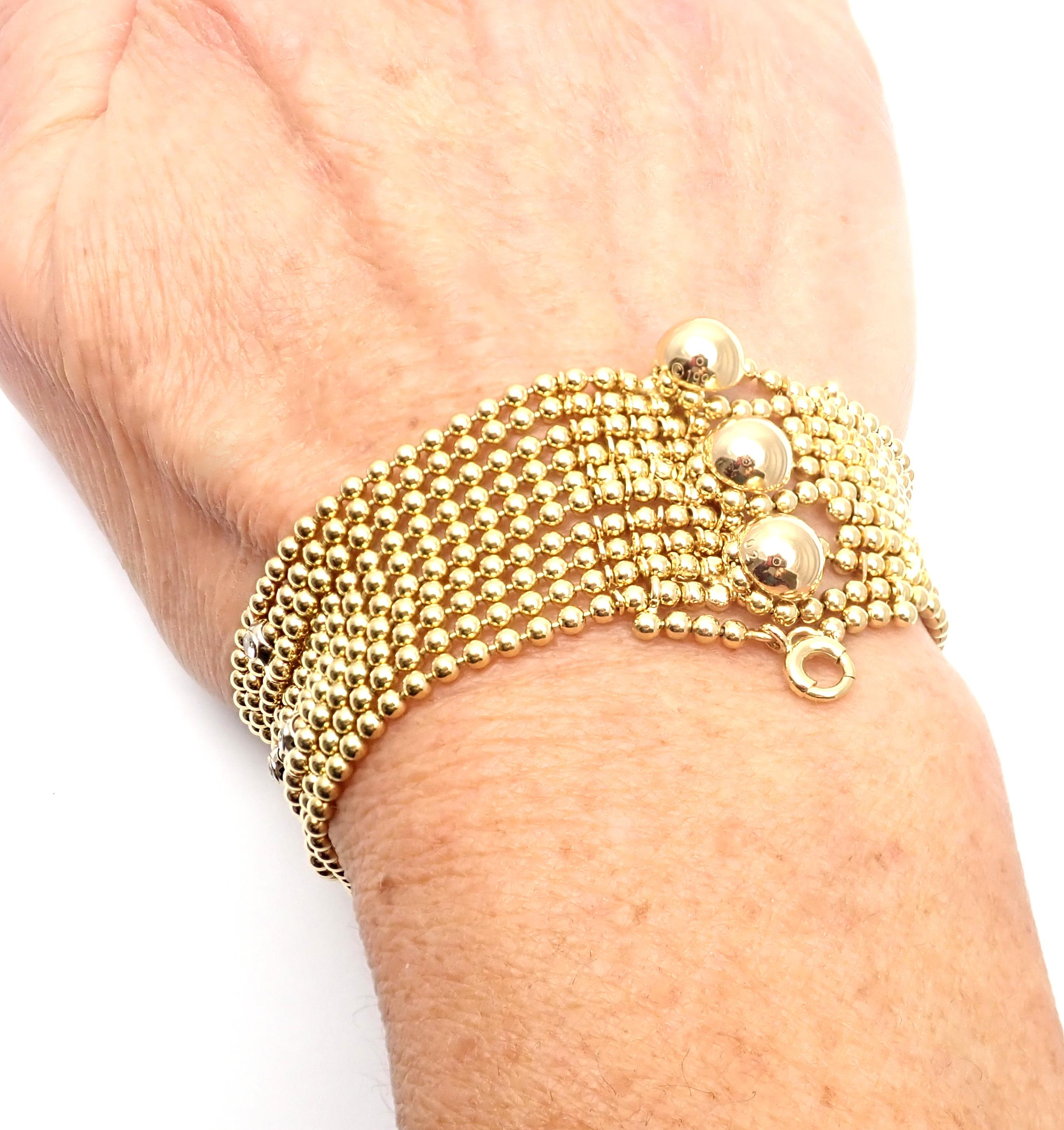 Cartier Draperie de Decollete Diamond Yellow Gold Link Bracelet 7