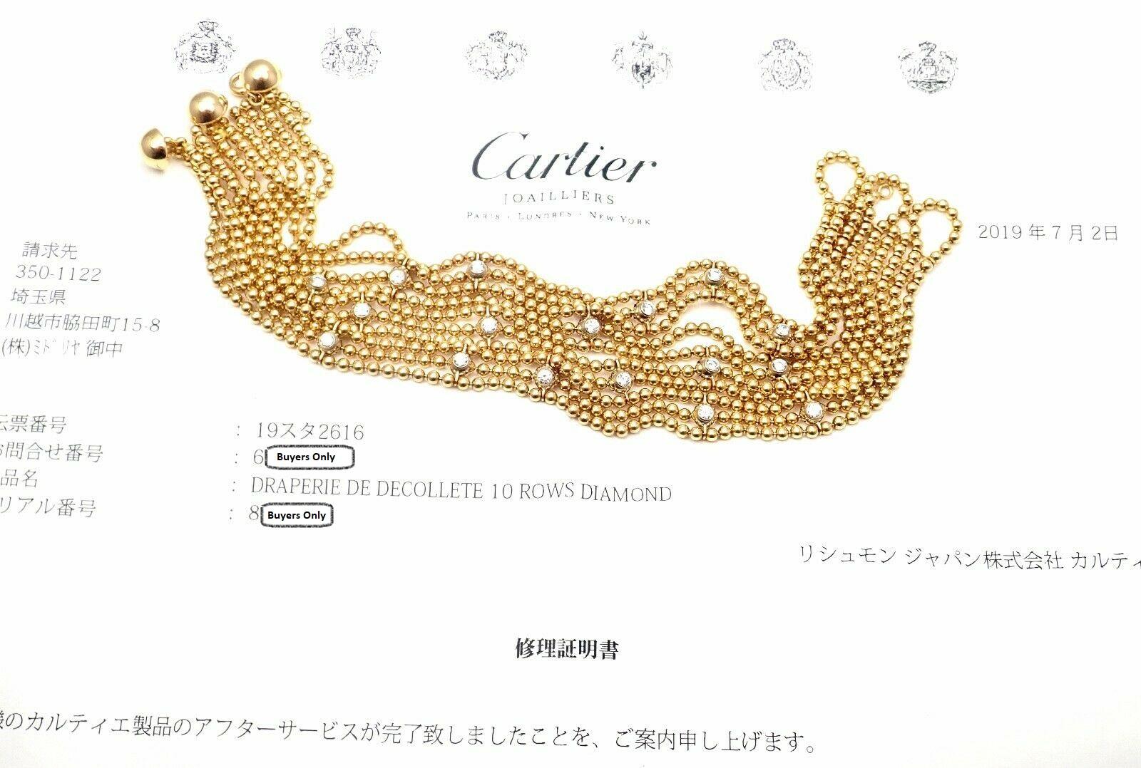 Cartier Draperie de Decollete Diamond Yellow Gold Link Bracelet 6