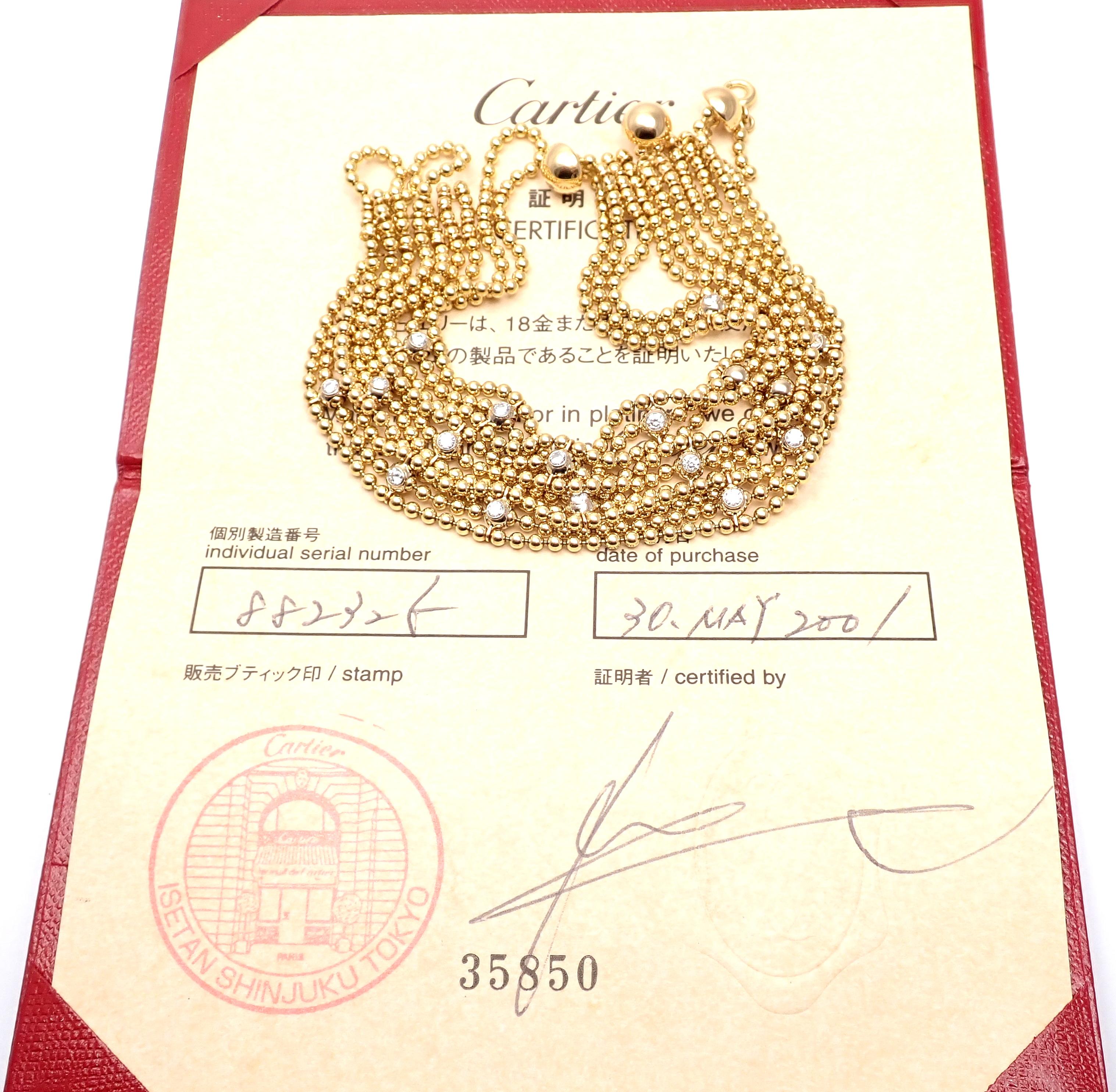 Cartier Draperie de Decollete Diamond Yellow Gold Link Bracelet In Excellent Condition In Southampton, PA