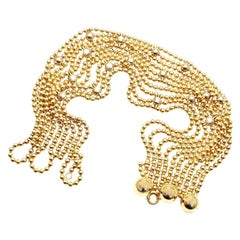 Cartier Draperie de Decollete Diamond Yellow Gold Link Bracelet