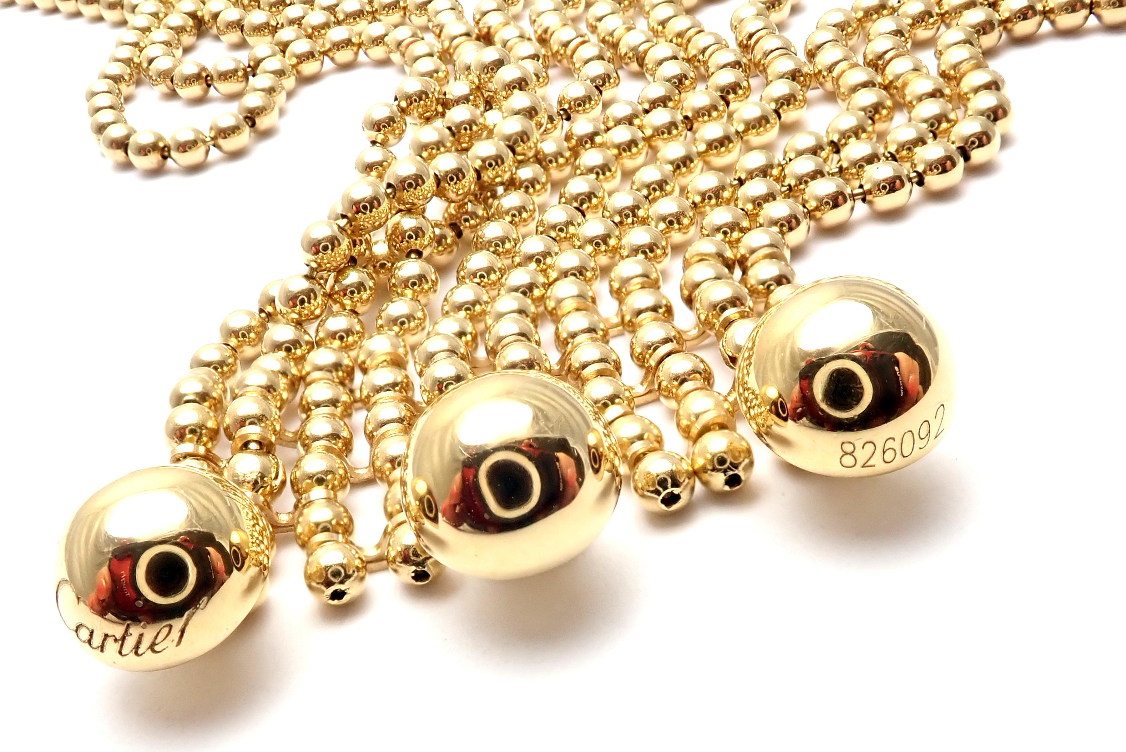 Cartier Draperie de Decollete Diamond Yellow Gold Link Necklace 6