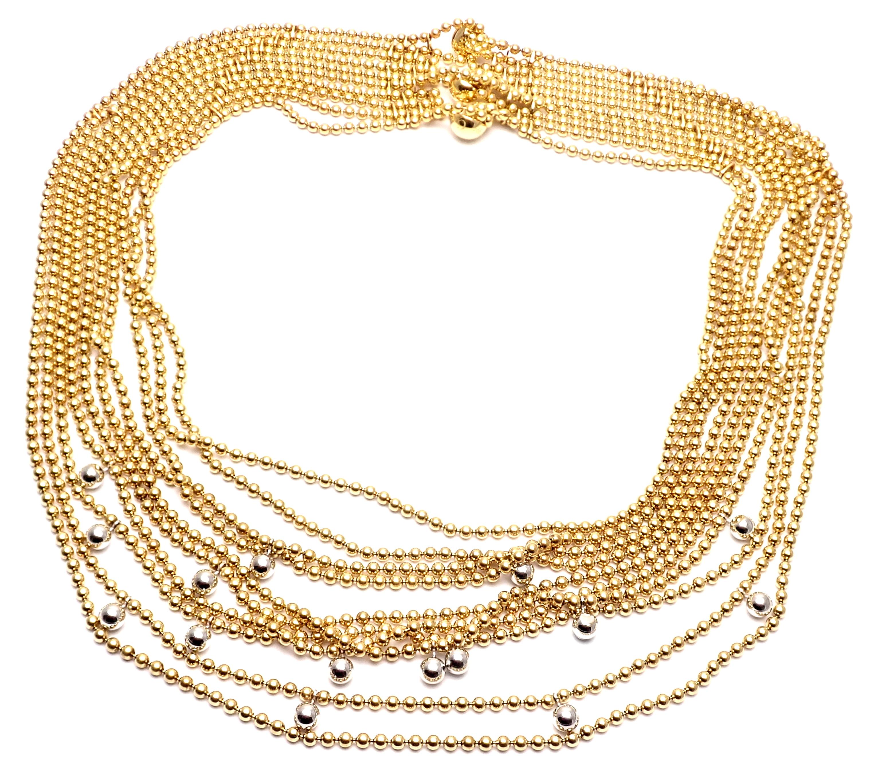 Cartier Draperie de Decollete Diamond Yellow Gold Link Necklace In Excellent Condition In Holland, PA