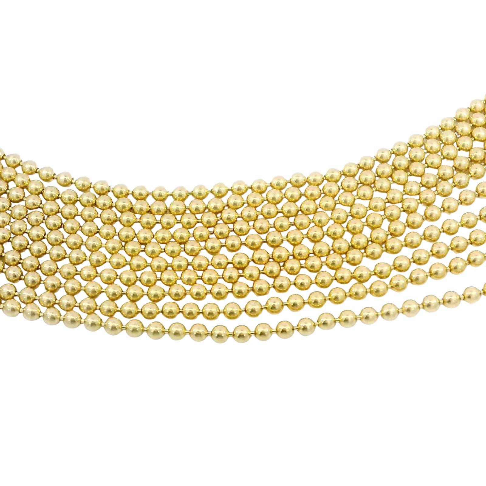 Donna Cartier Draperie Collana di diamanti a 10 file in oro giallo 18 carati con scatola in vendita