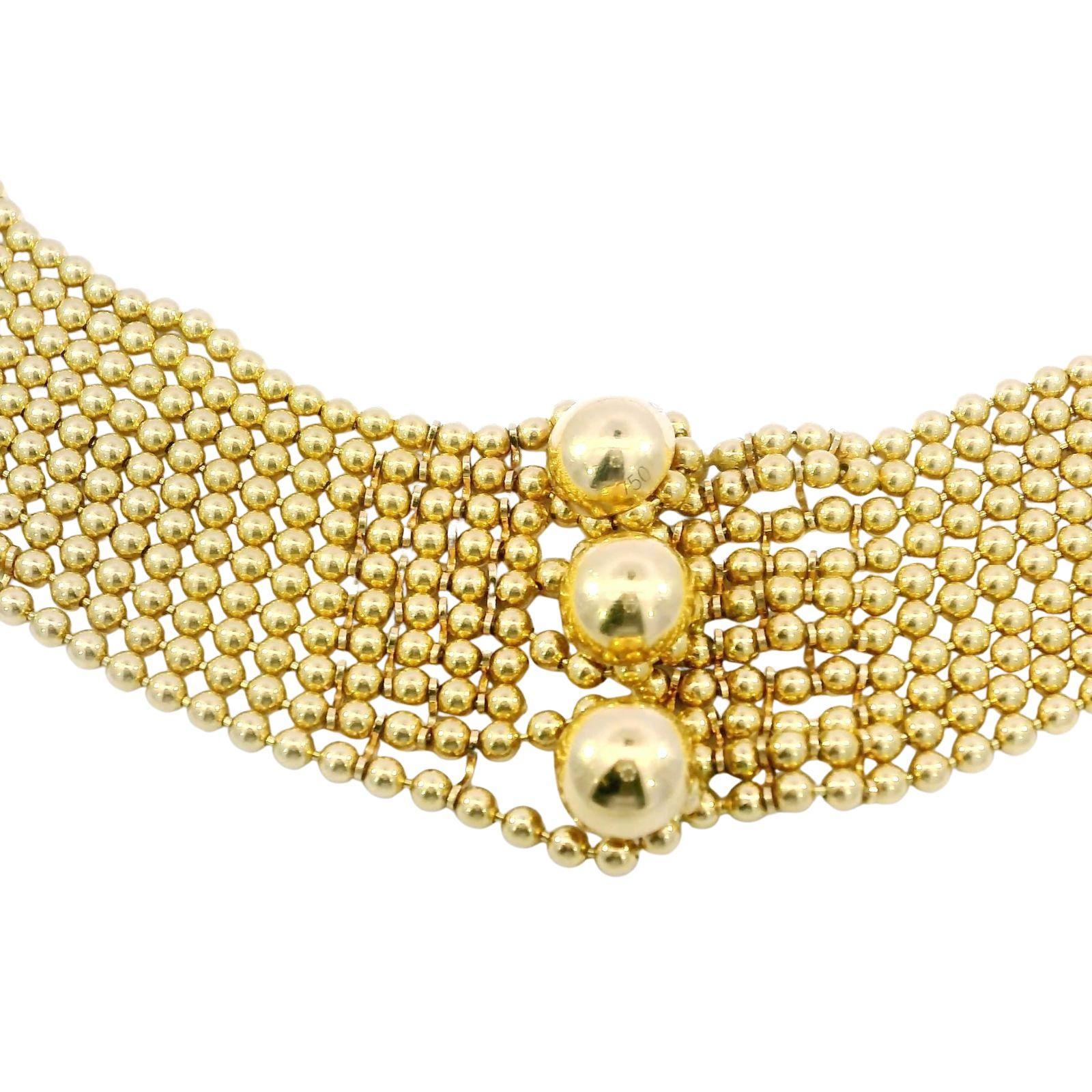 Cartier Draperie Collana di diamanti a 10 file in oro giallo 18 carati con scatola in vendita 3