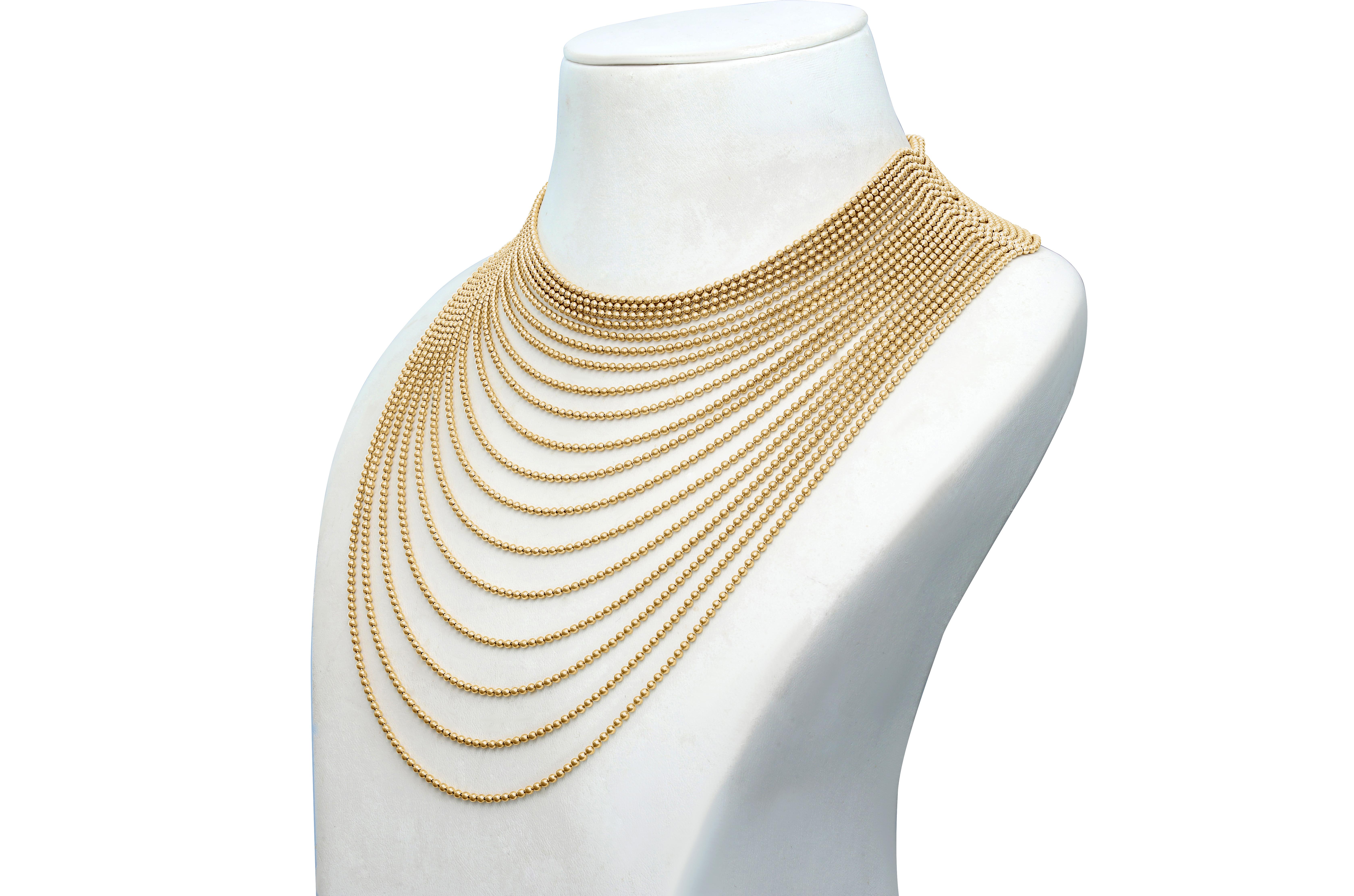 Contemporain Collier multibrins 