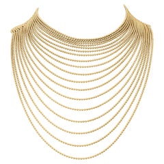 Cartier 'Draperie' Statement Multistrand Necklace in 18ct Yellow Gold Circa 1999
