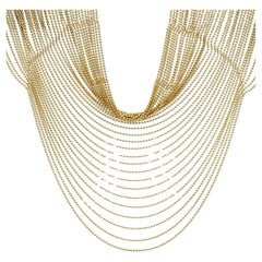 Cartier Draperie Yellow Gold Beaded Vintage Necklace