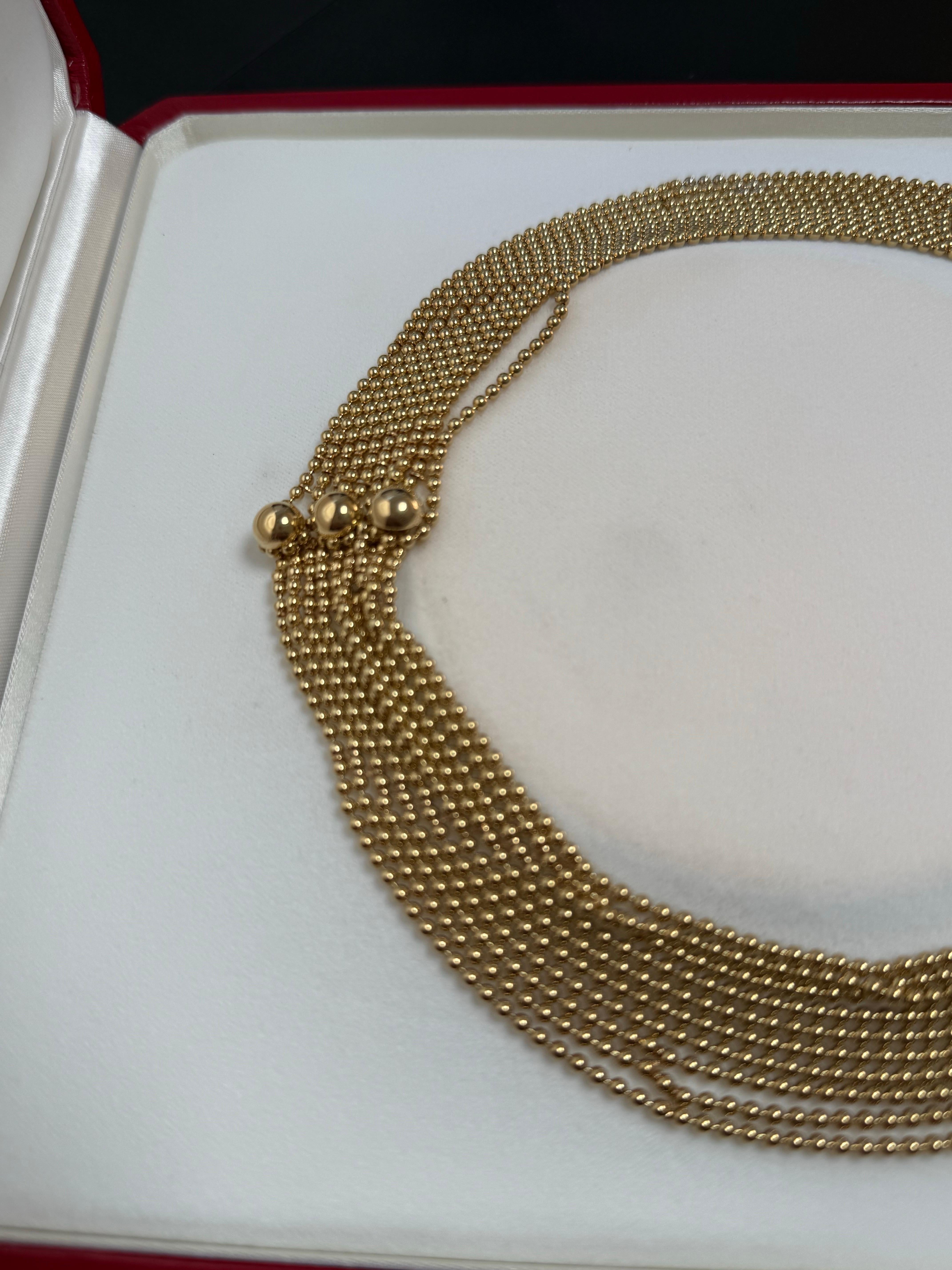 Cartier Draperie Yellow Gold Diamond Necklace For Sale 5