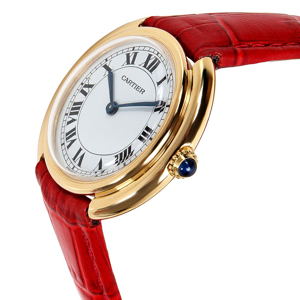 Cartier Dress Women's Manual Watch in 18 Karat Yellow Gold In Excellent Condition In New York, NY
