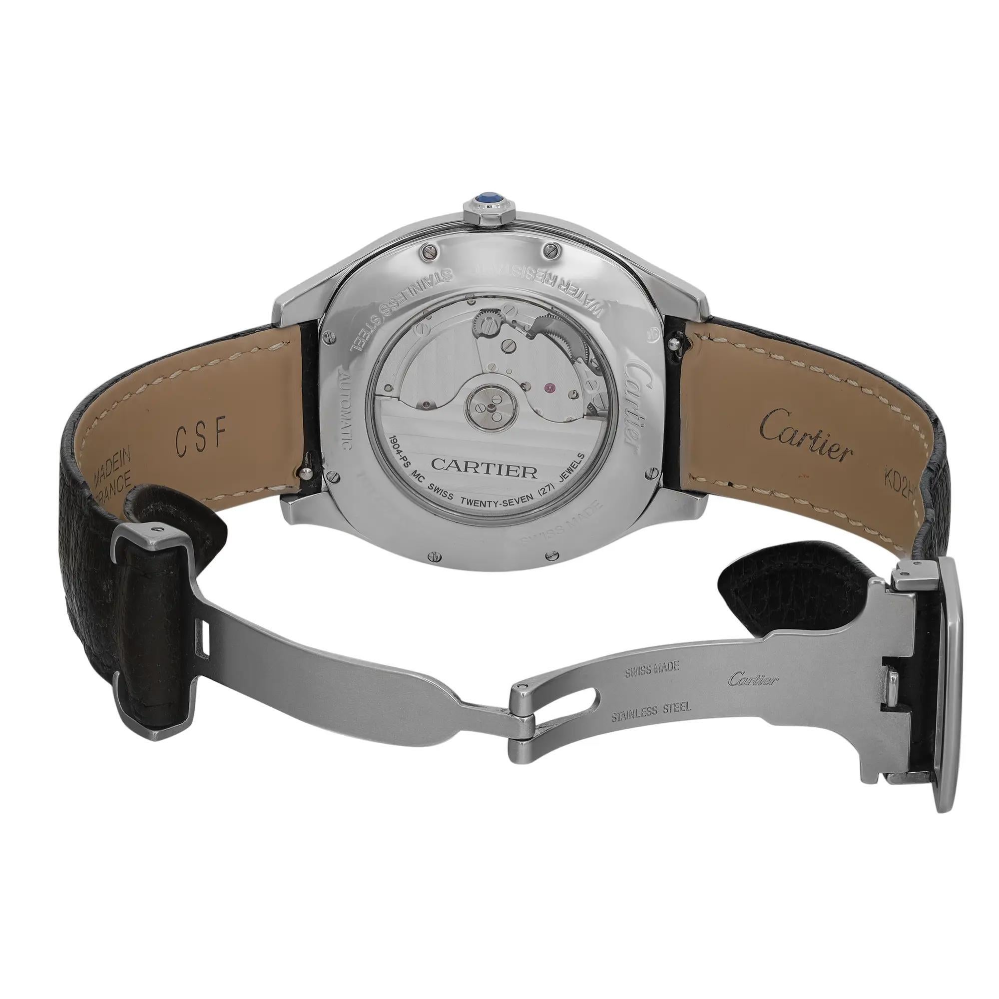 Cartier Drive De 41mm Steel Black Dial Automatic Montre pour hommes WSNM0009 2