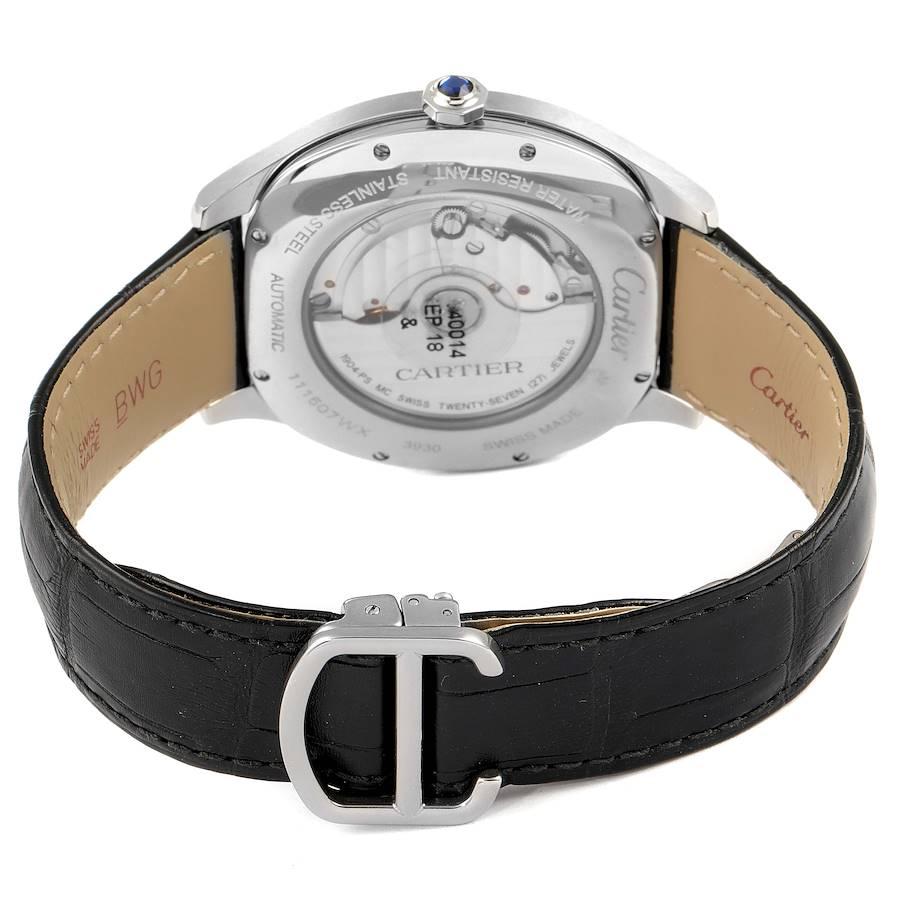 Men's Cartier Drive de Cartier Black Dial Steel Mens Watch WSNM0009 Unworn For Sale