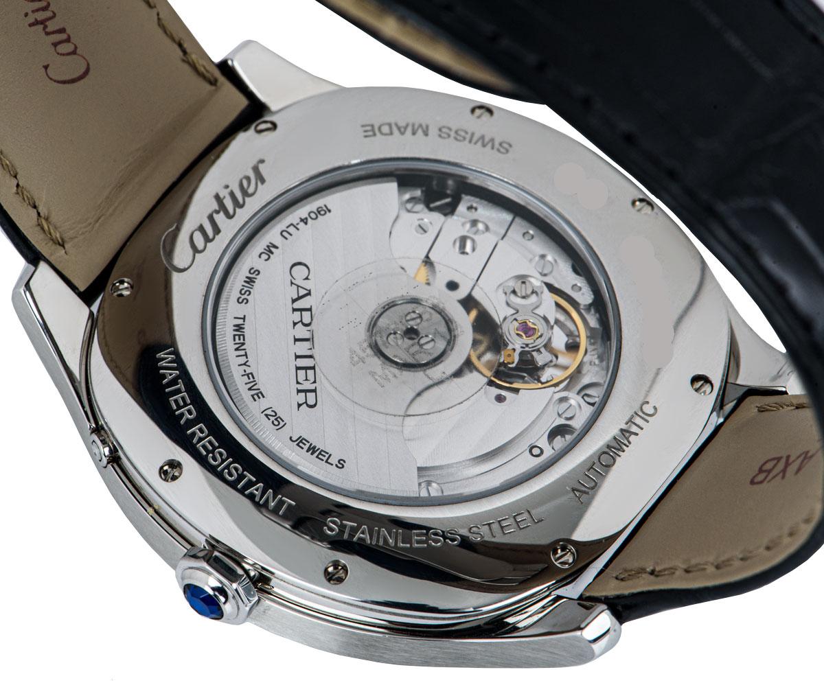Cartier Drive De Cartier Moon Phases Stainless Steel Silvered Flinque Dial 2