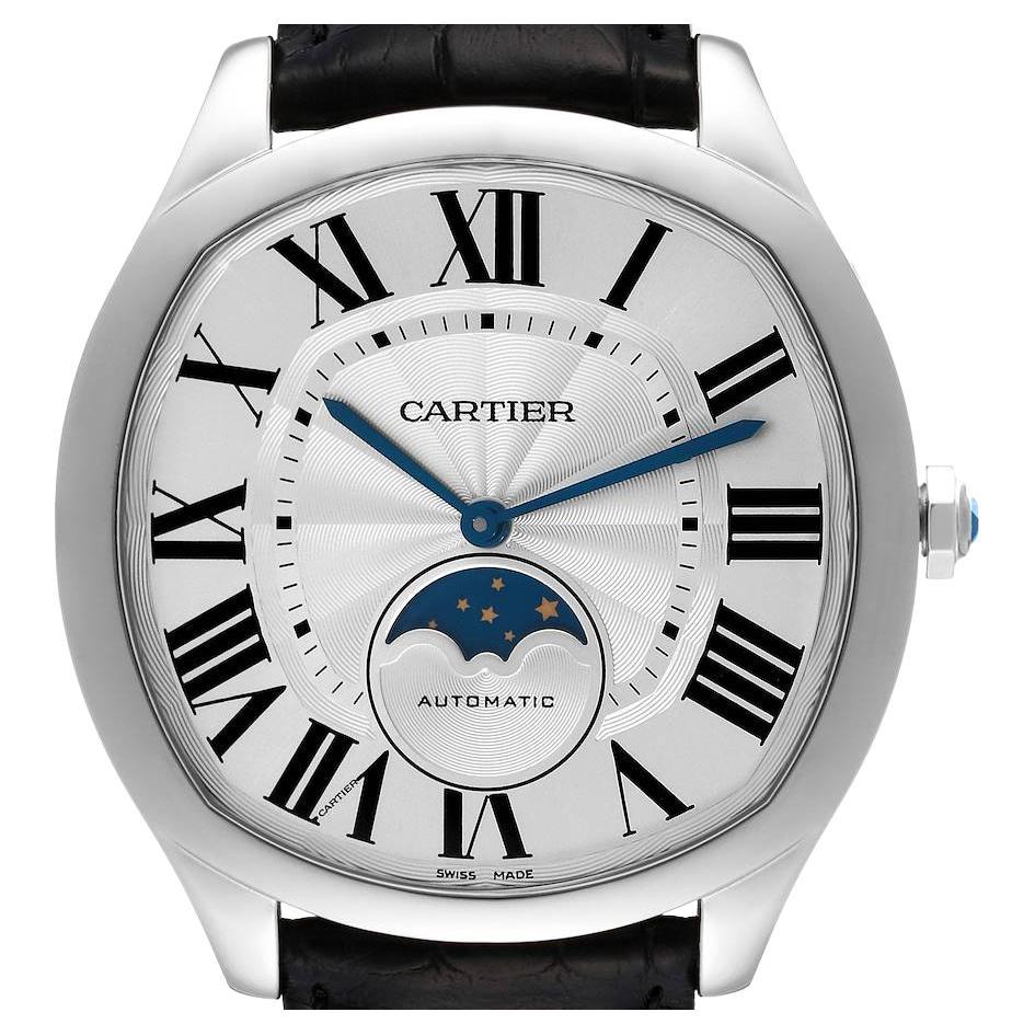 Cartier Drive de Cartier Silver Dial Moonphase Steel Mens Watch WSNM0008