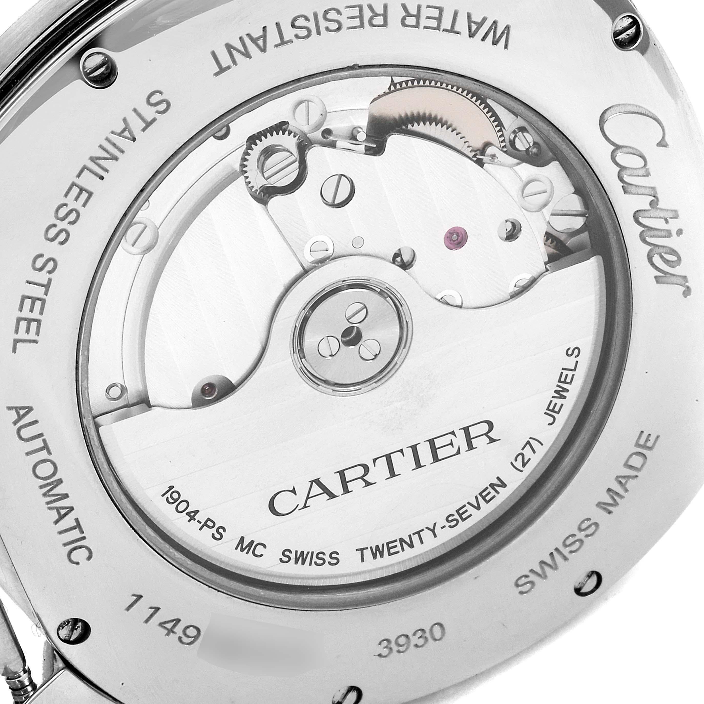 Men's Cartier Drive de Cartier Silver Dial Steel Mens Watch WSNM0004 For Sale
