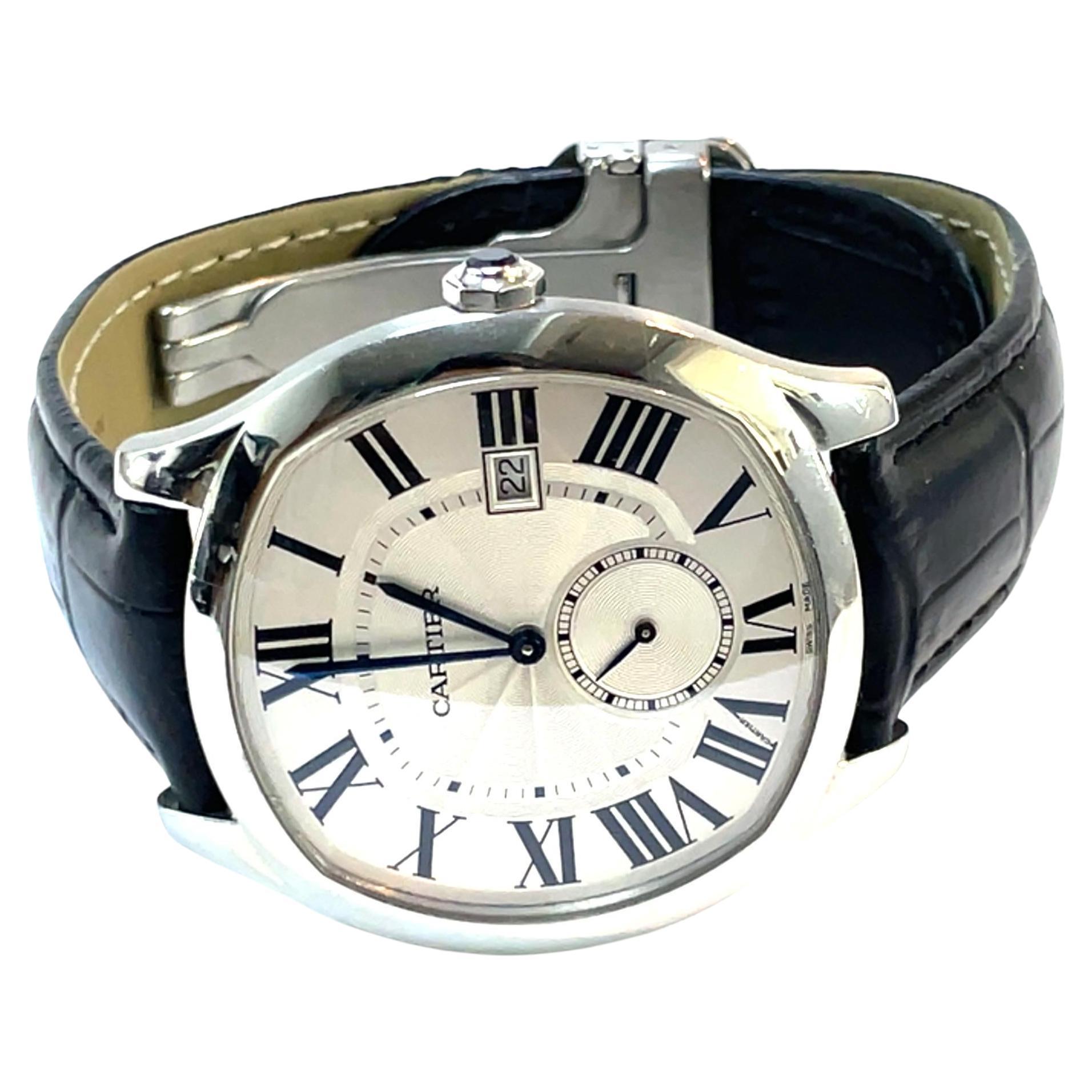 Cartier Drive de Cartier Steel
Leather Watch