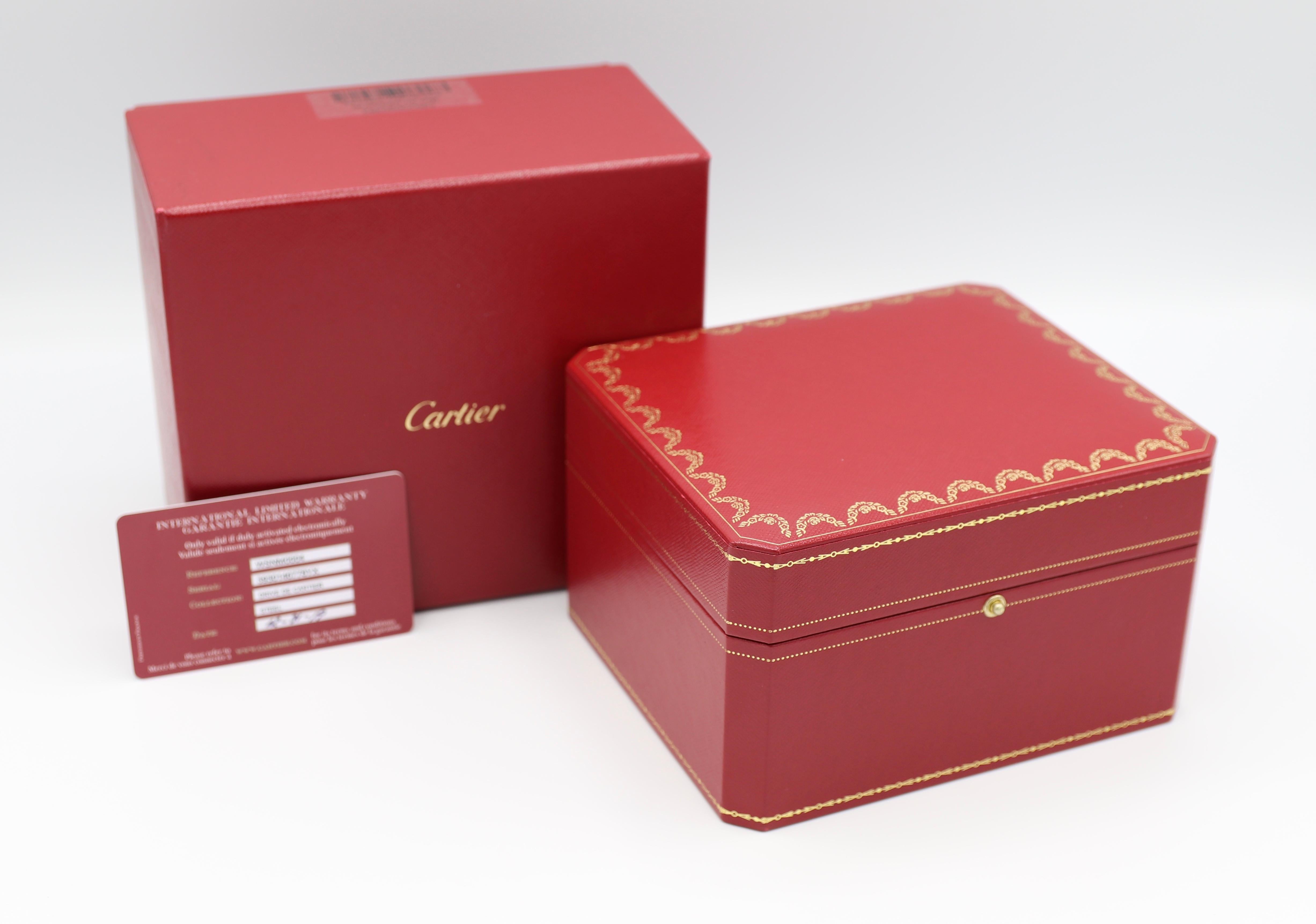 Cartier Drive De Cartier WSNM0004 Stainless Steel Leather Strap Men's Watch 8