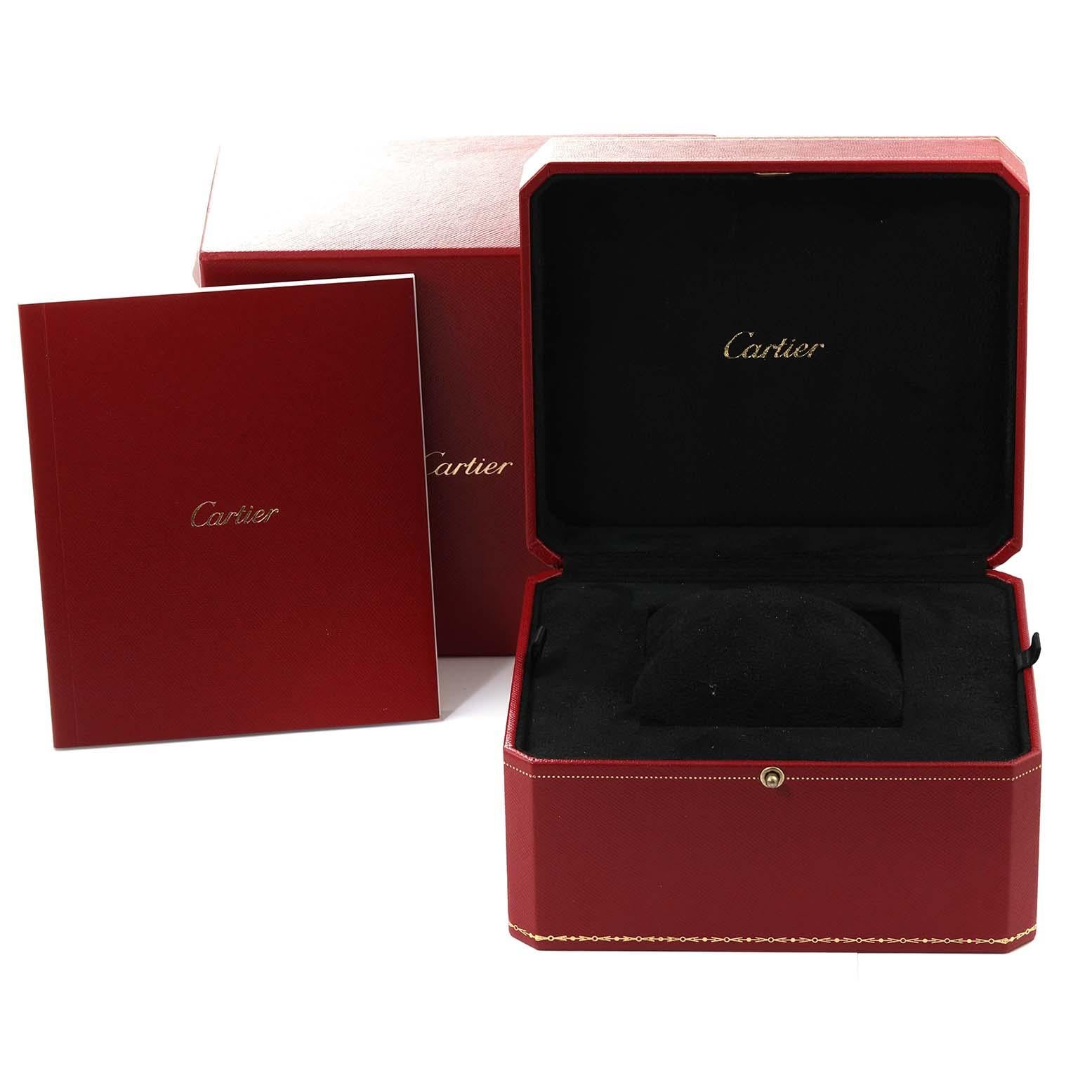 Cartier Drive Extra flache Stahl-Herrenuhr WSNM0011 mit Boxpapieren im Angebot 7