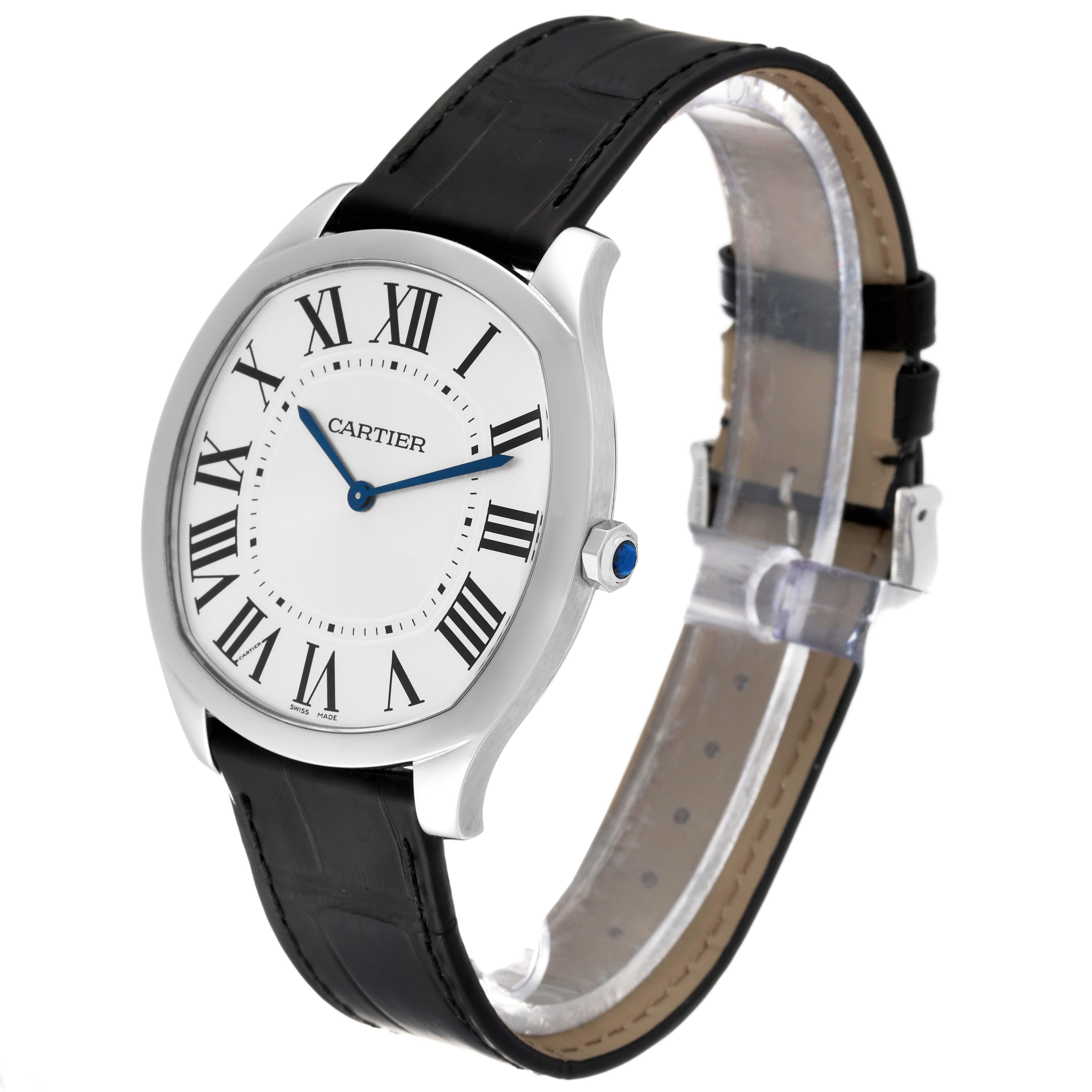 Cartier Drive Extra flache Stahl-Herrenuhr WSNM0011 mit Boxpapieren im Angebot 1