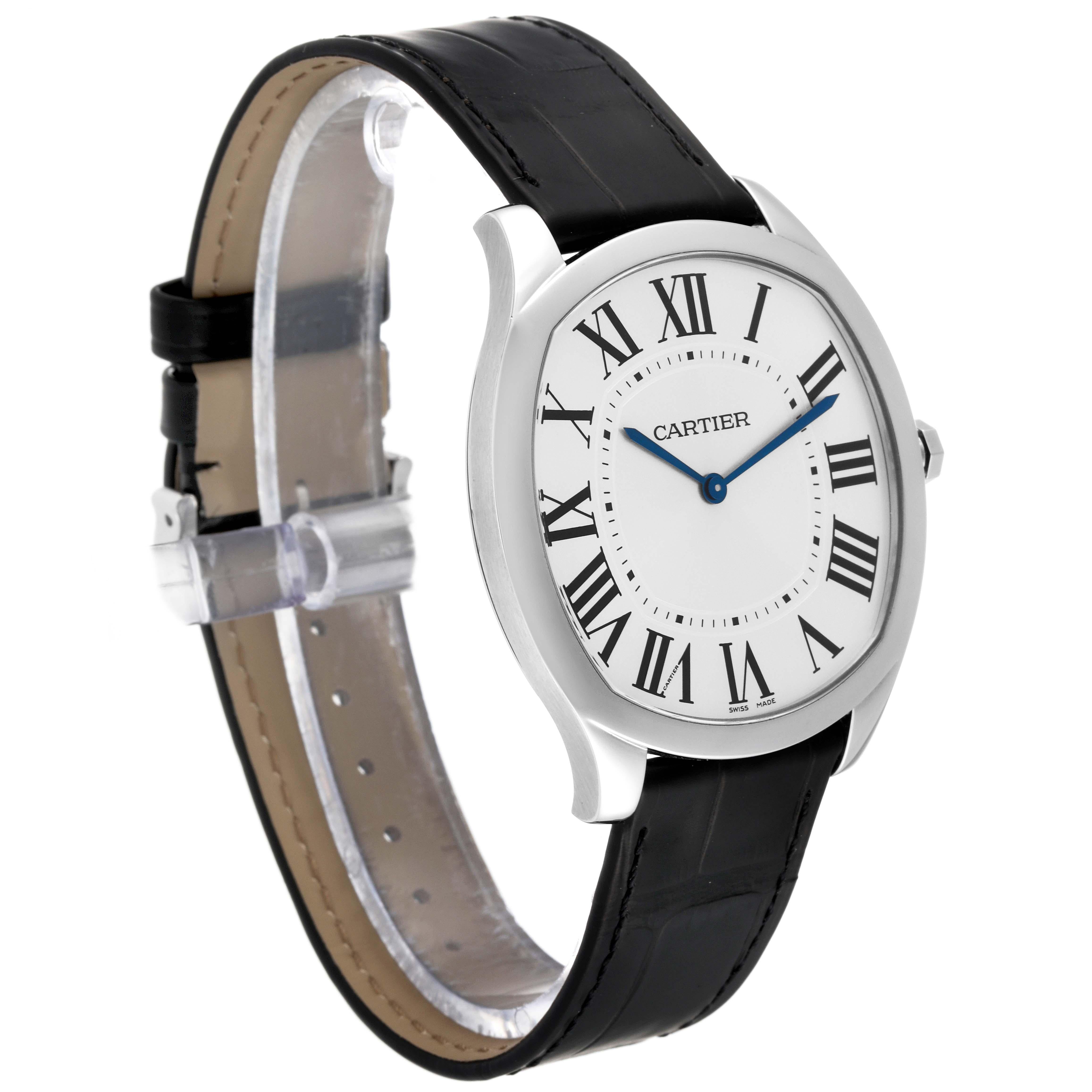 Cartier Drive Extra flache Stahl-Herrenuhr WSNM0011 mit Boxpapieren im Angebot 3