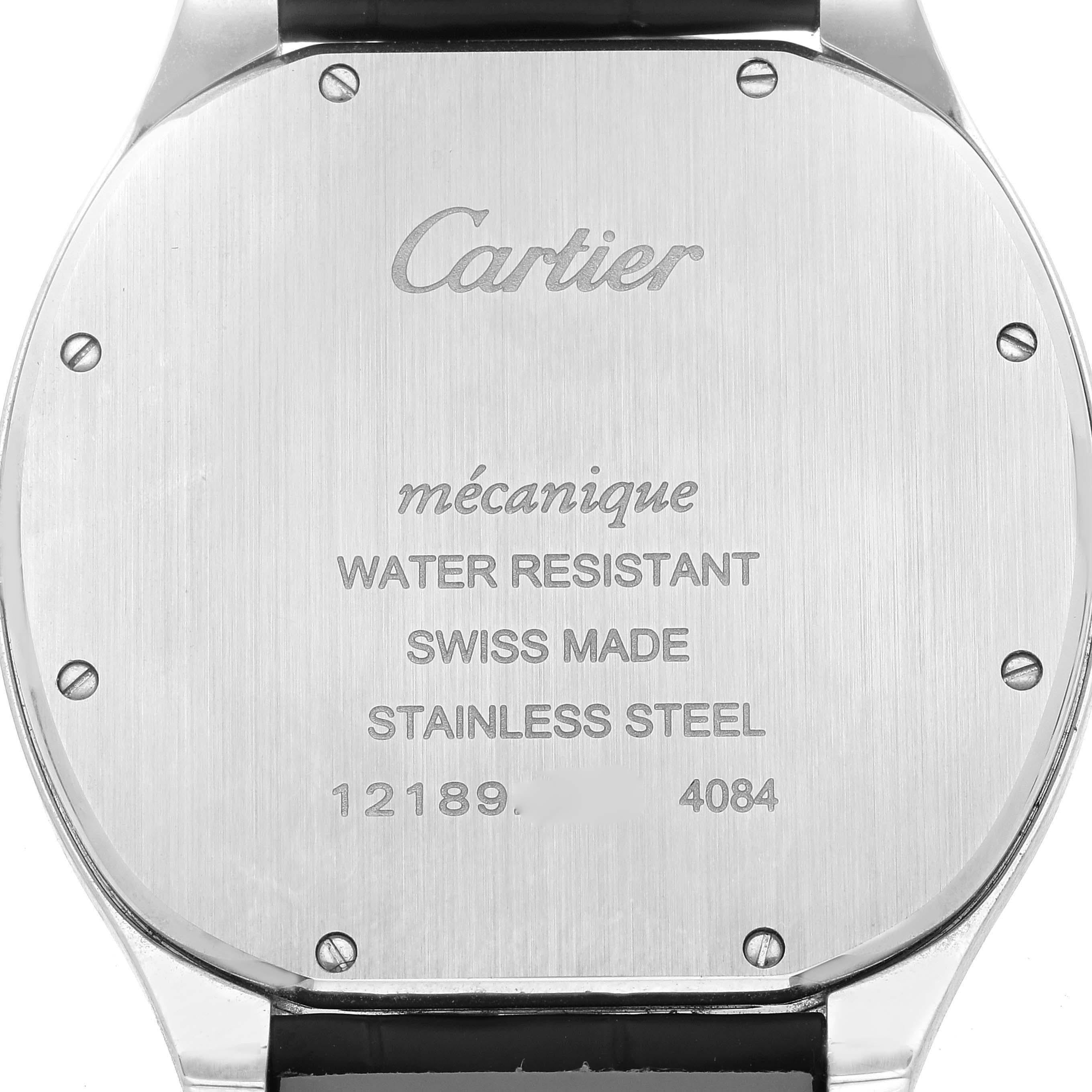 Cartier Drive Extra flache Stahl-Herrenuhr WSNM0011 mit Boxpapieren im Angebot 6