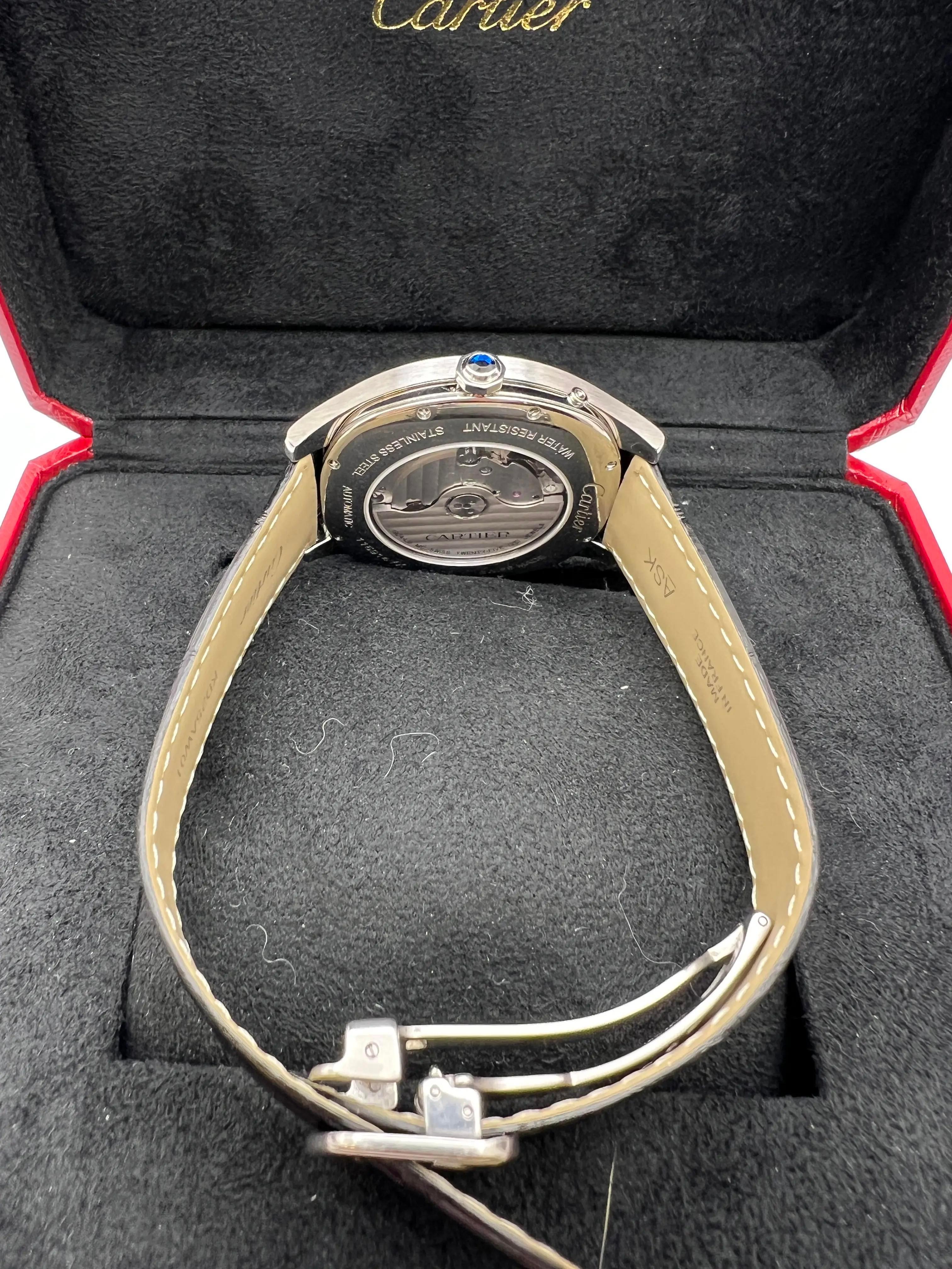 Cartier Drive MoonPhase 41mm Large Model Automatic Silver WSNM0008 Box Card For Sale 7