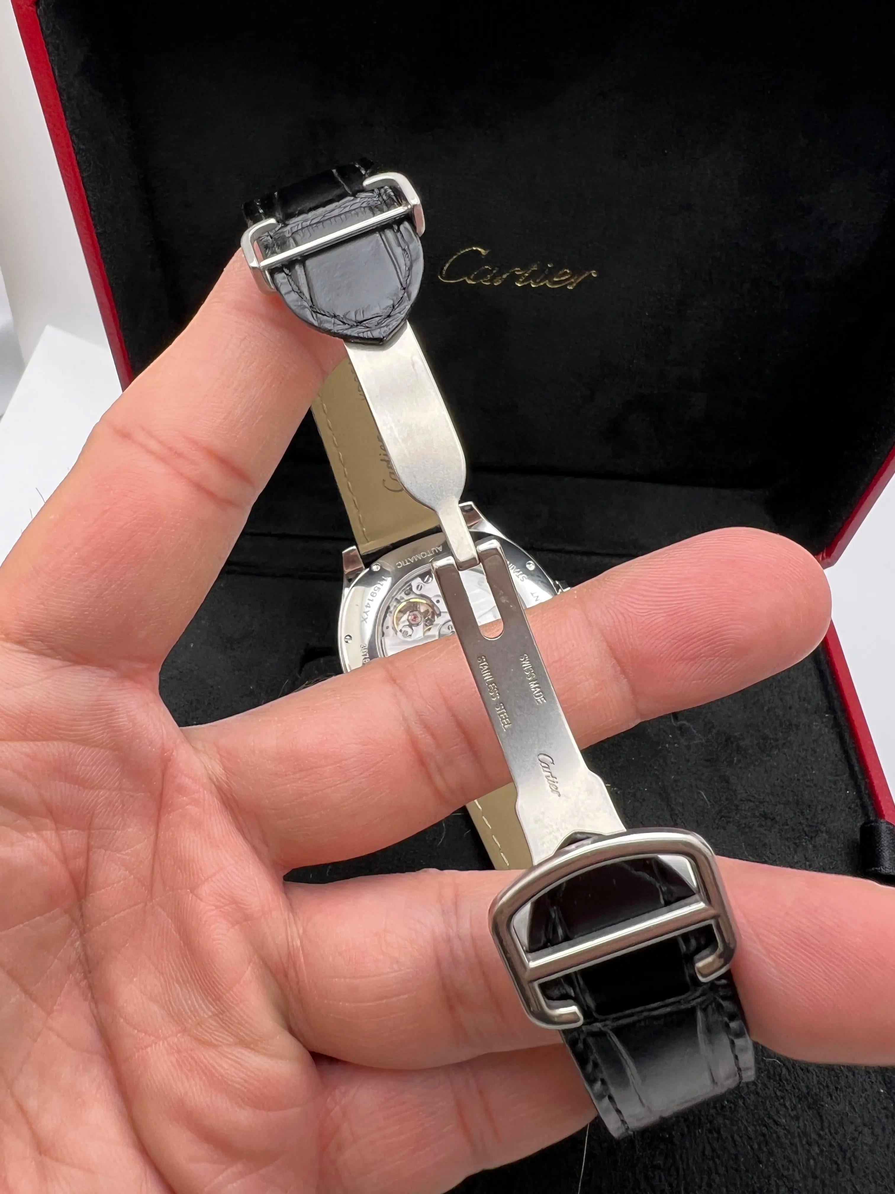Cartier Drive MoonPhase 41mm Large Model Automatic Silver WSNM0008 Box Card For Sale 10