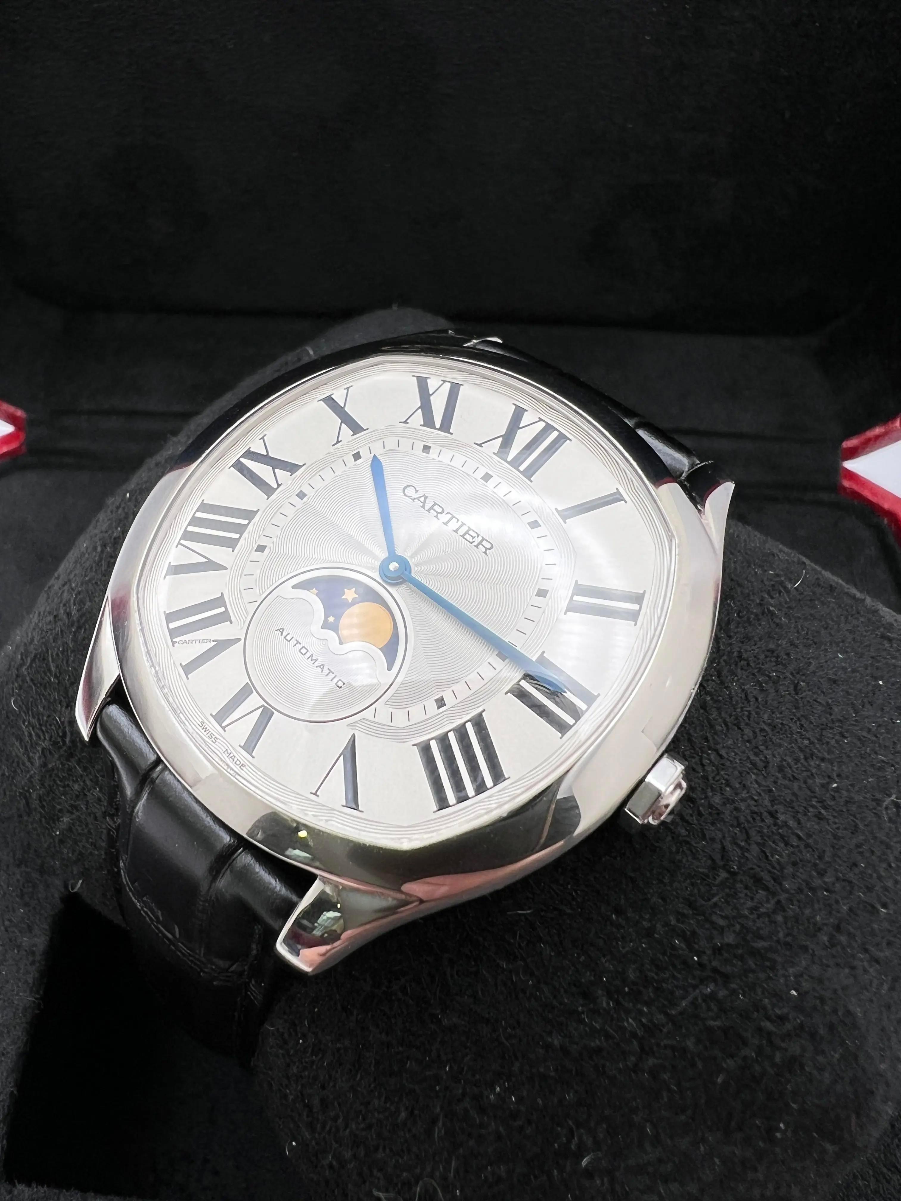 Cartier Drive MoonPhase 41mm Large Model Automatic Silver WSNM0008 Box Card For Sale 5