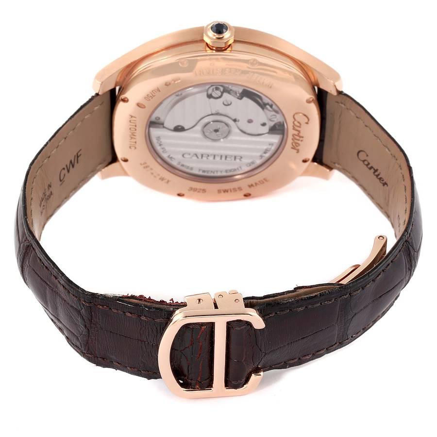 Men's Cartier Drive Retrograde Rose Gold Chronograph Mens Watch WGNM0005 Box Papers