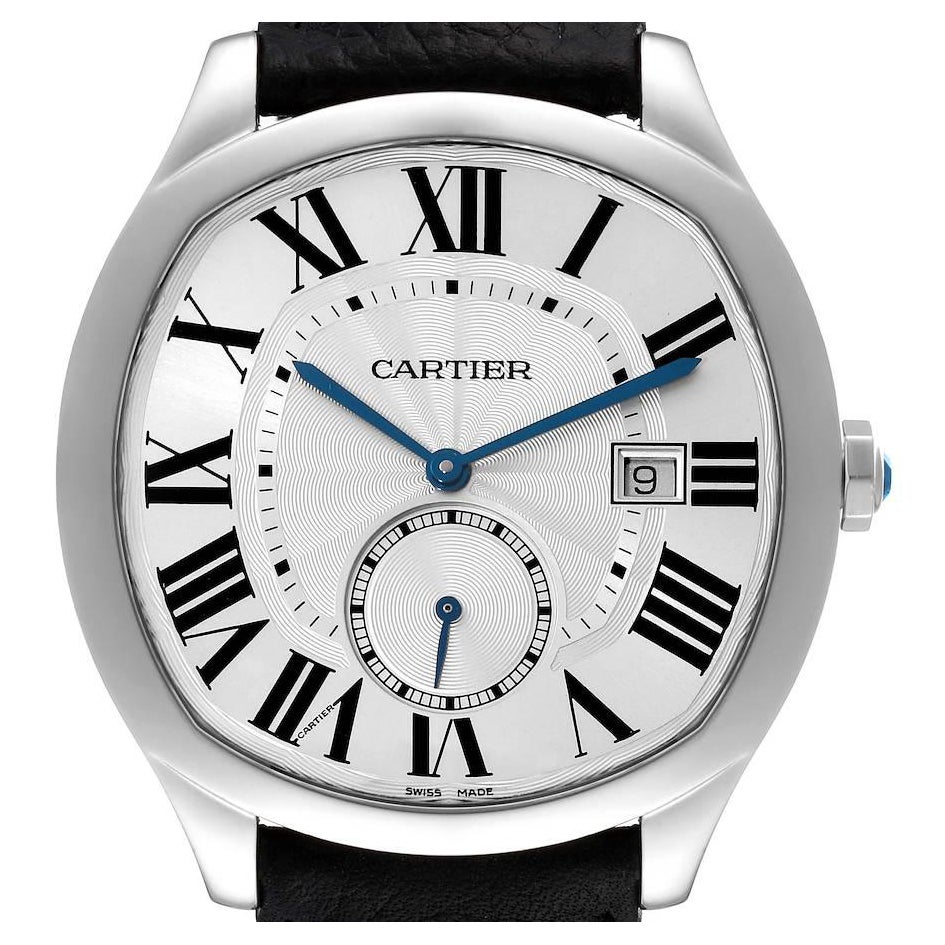 Cartier Drive Silver Dial Steel Mens Watch WSNM0004