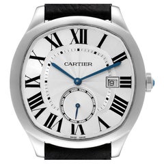 Cartier Drive Silver Dial Steel Mens Watch WSNM0004