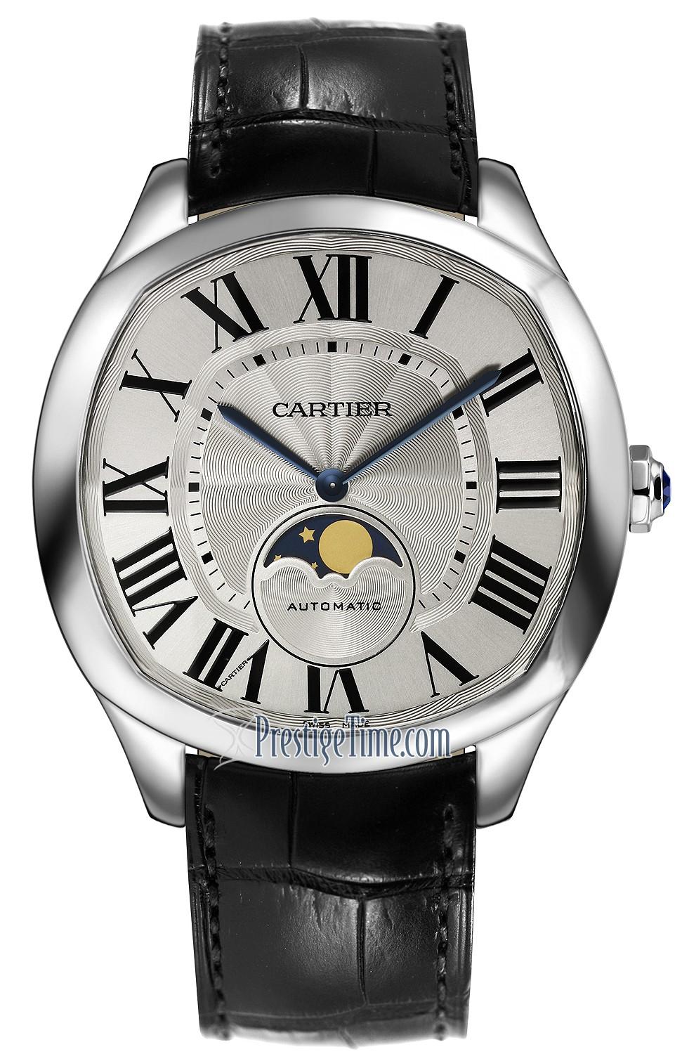 Cartier Drive WSNM0008 Men’s Automatic Moonphase Stainless Steel Watch In New Condition In Miami, FL