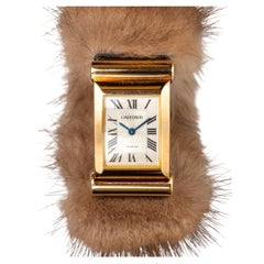 Cartier Driver Guilloche Paris Dial 18K YG