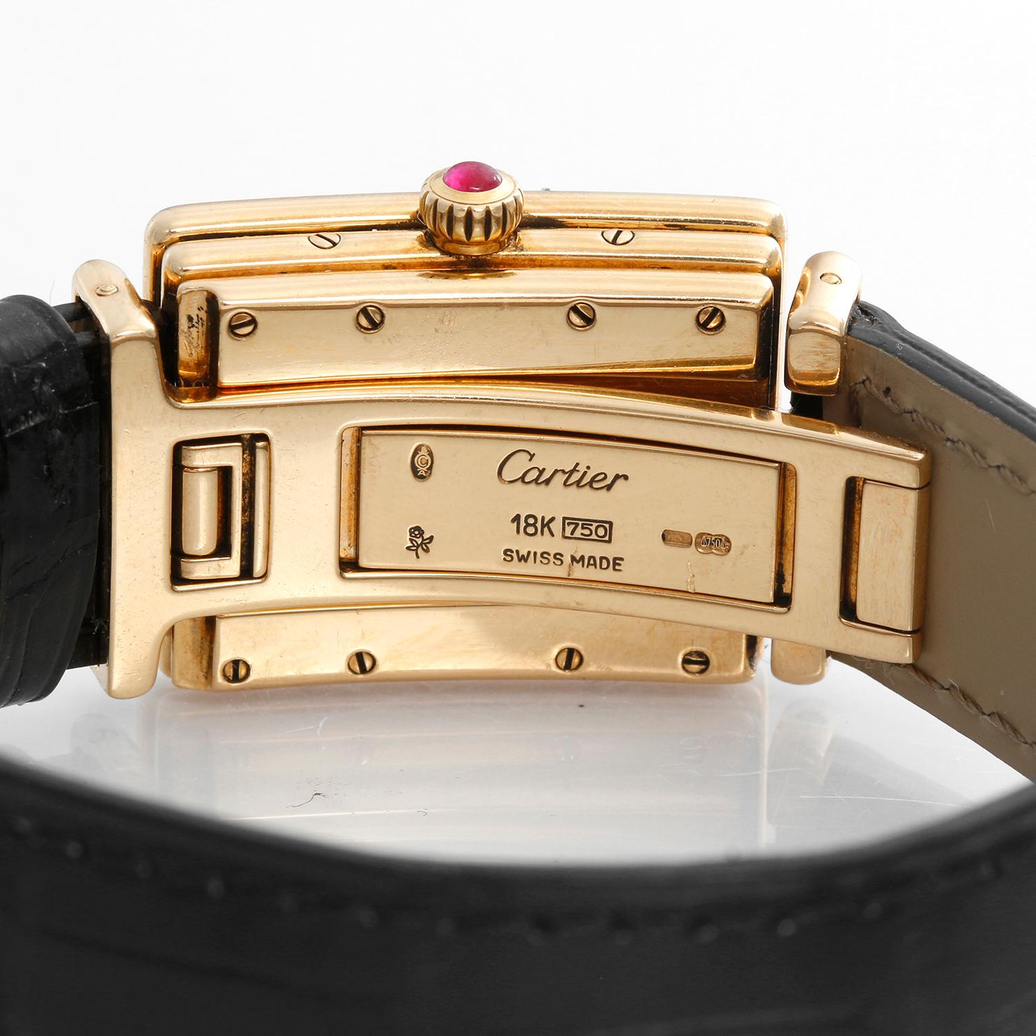 Cartier Driver's 18 Karat Yellow Gold Limited Edition Privee Collection In Excellent Condition In Dallas, TX
