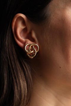 Cartier Drop Earrings Yellow Gold