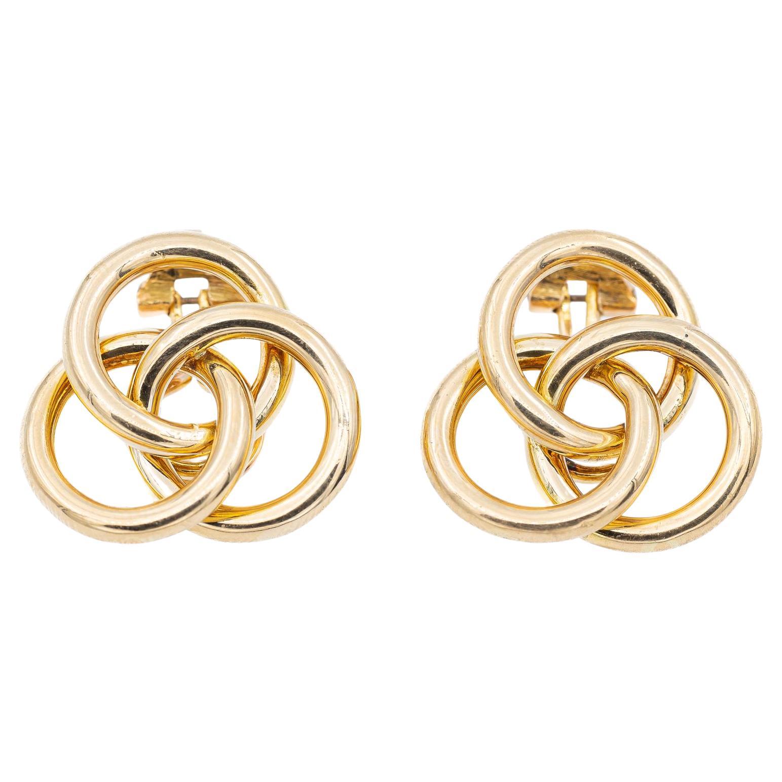 Cartier Drop Earrings Yellow Gold For Sale