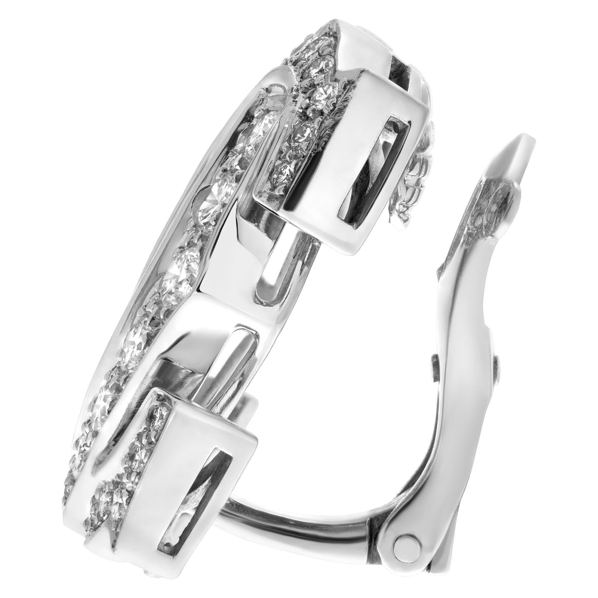 Cartier Earring with 0.84 Carats in Diamond in 18k White Gold, Only One Earring! In Excellent Condition In Surfside, FL