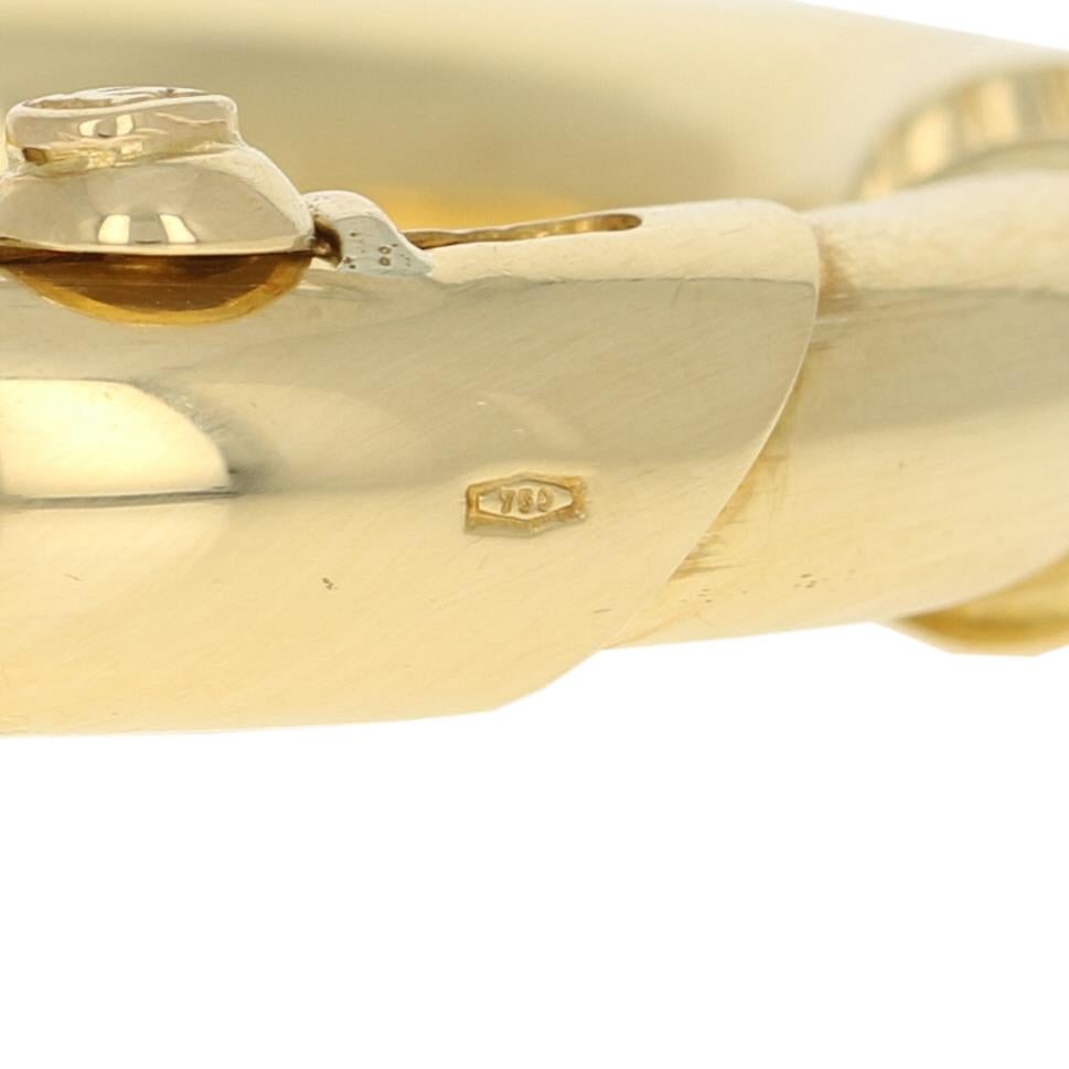 Cartier Earrings, 18 Karat Yellow Gold Round Pierced Hoops 1