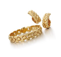 Cartier Ohrringe und Armband aus 18 Karat Gelbgold, 1990er-Jahre